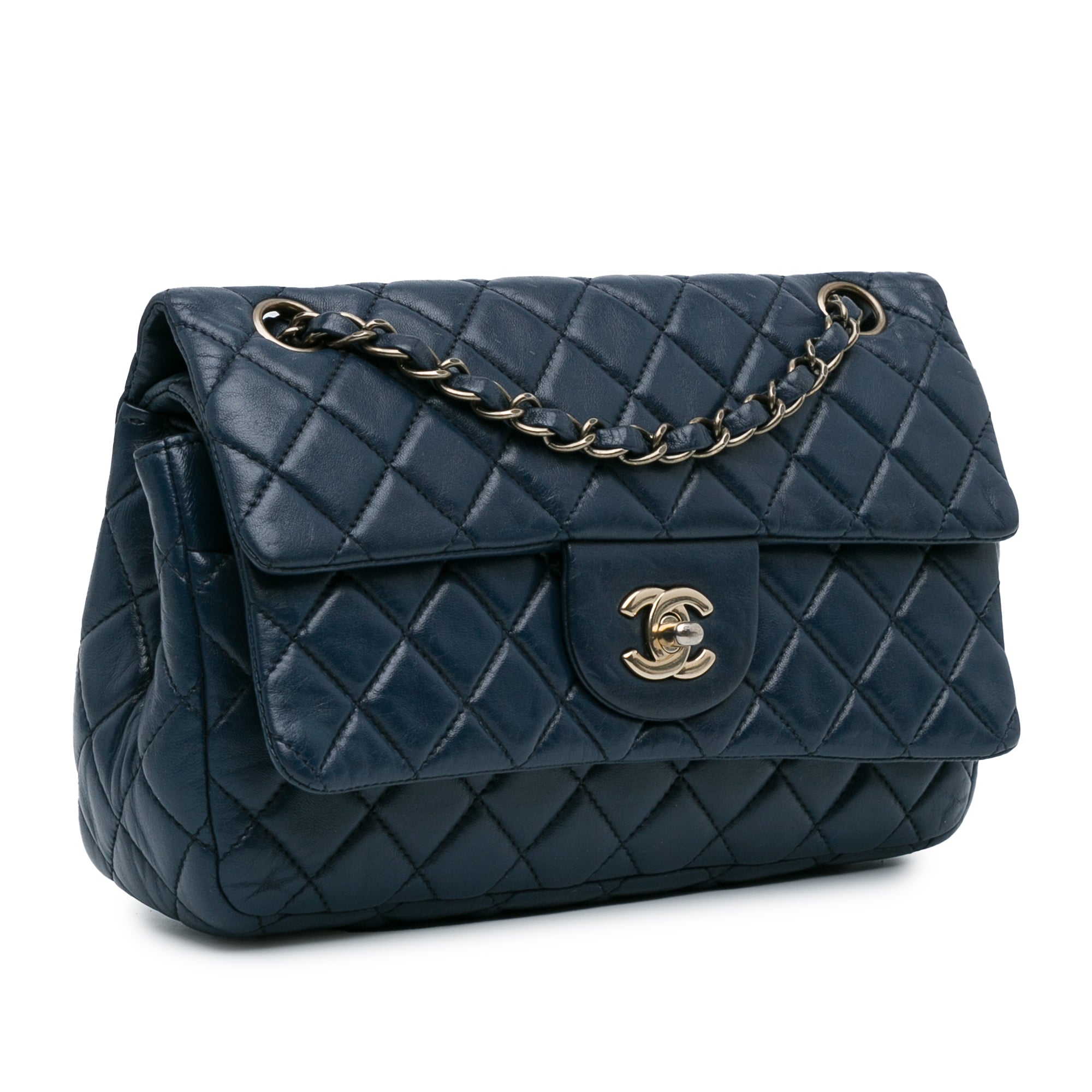Vintage Classic Double Flap Bag Quilted Lambskin Small