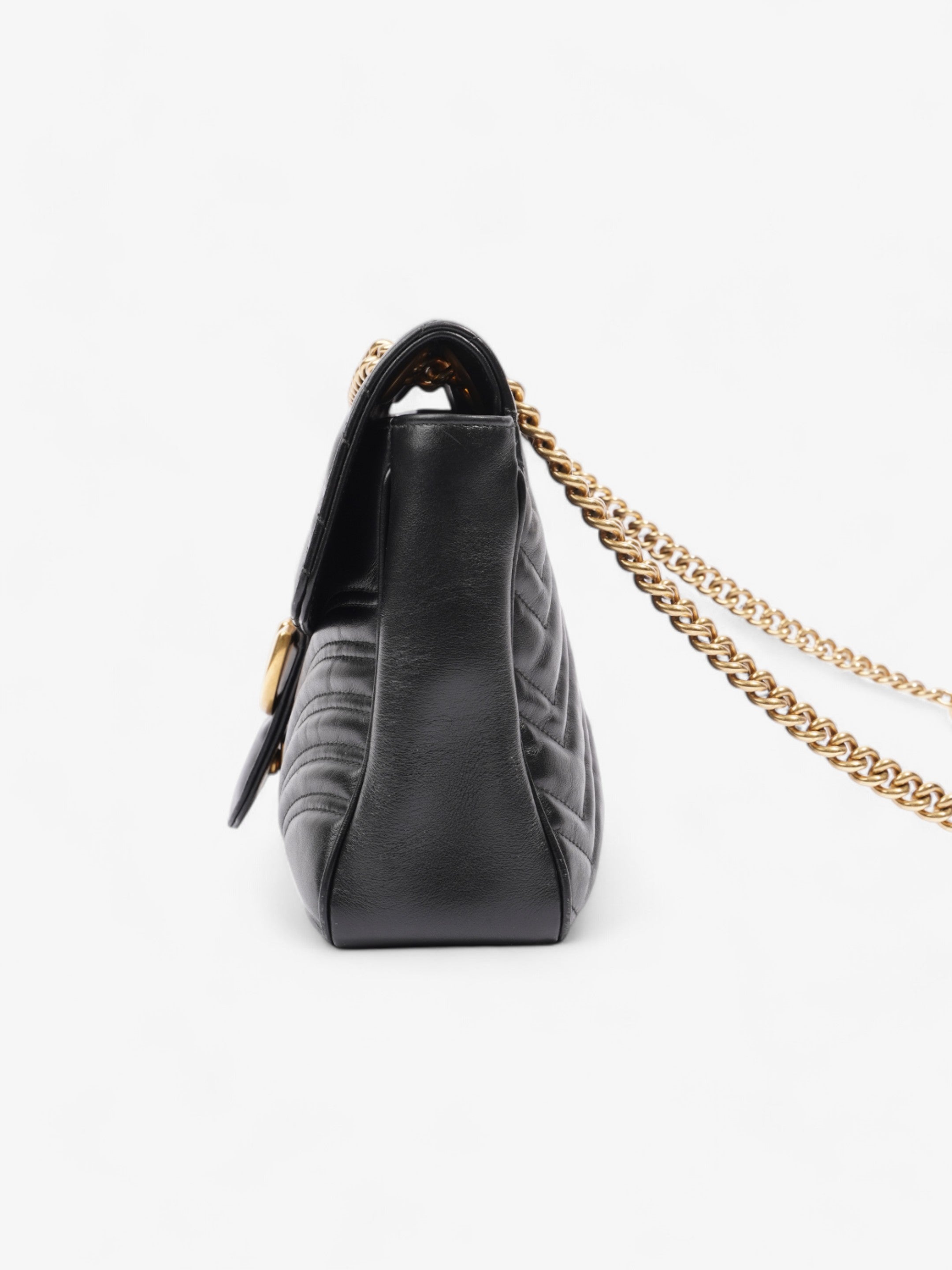 Gucci GG Marmont Black Matelasse Leather Medium