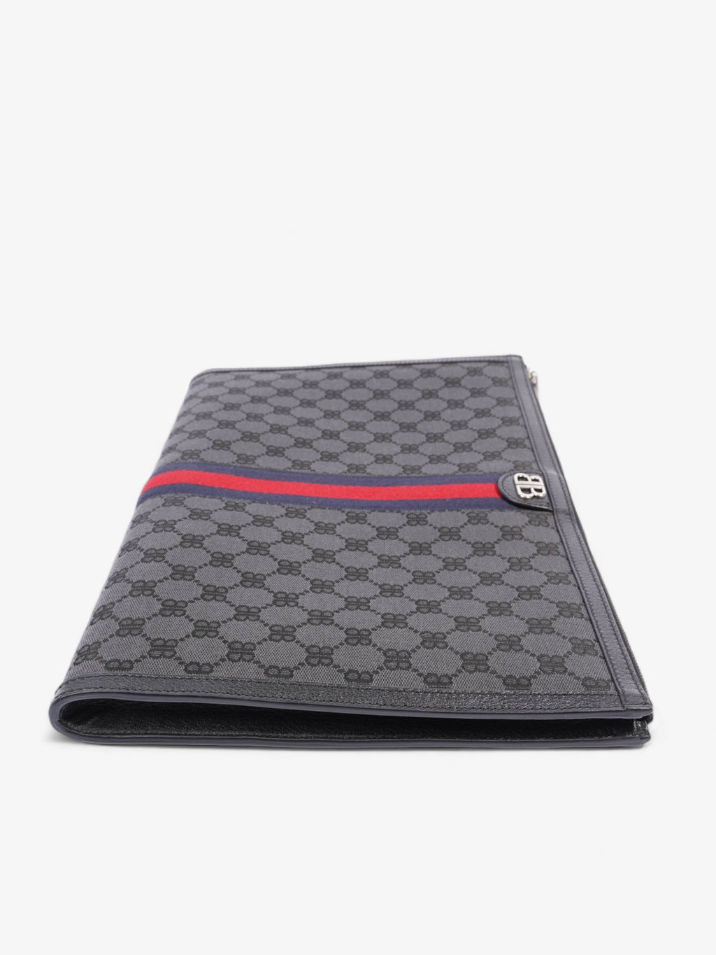 Gucci x Balenciaga The Hacker Project Laptop Pouch Black / Blue And Red Stripe Canvas