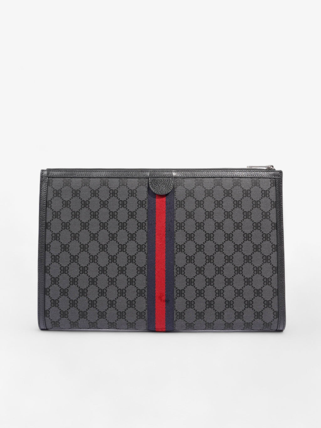 Gucci x Balenciaga The Hacker Project Laptop Pouch Black / Blue And Red Stripe Canvas