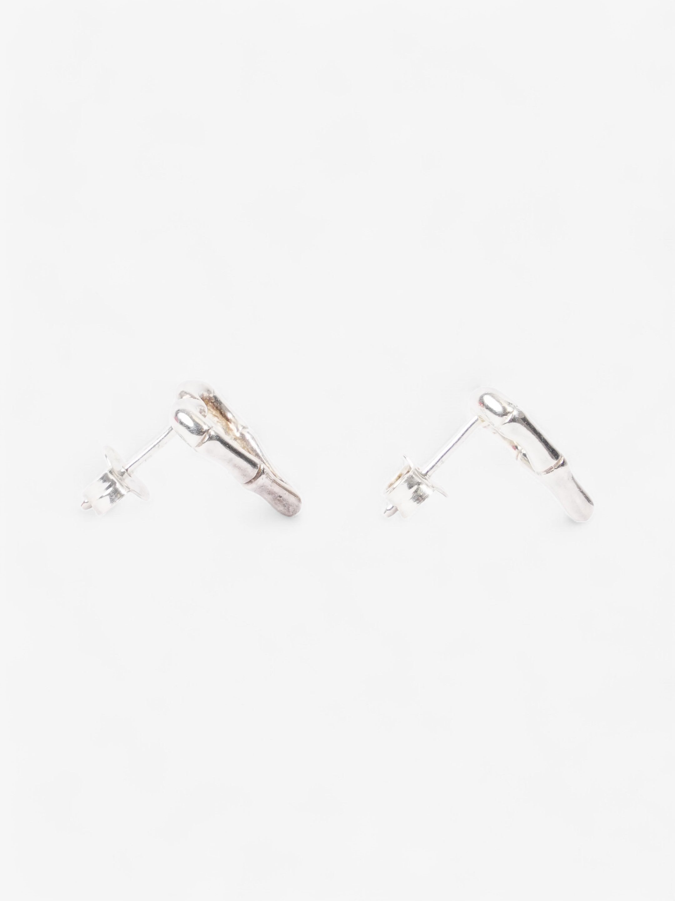Gucci Bamboo Heart Earrings Silver Silver Sterling