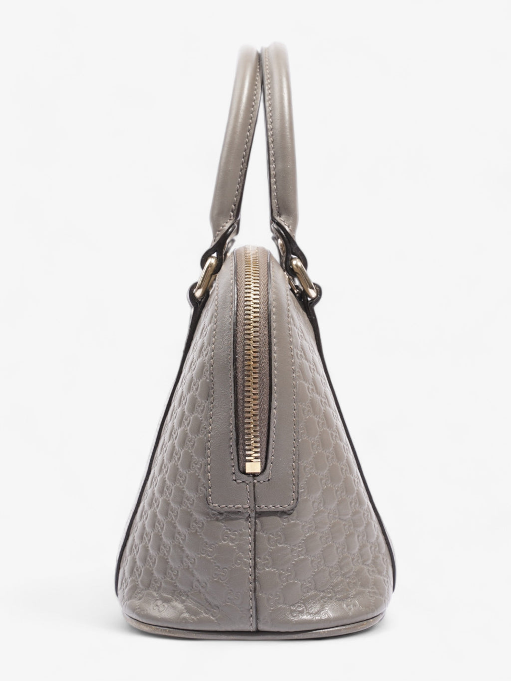Mini Microguccissima Dome Bag  Grey Leather