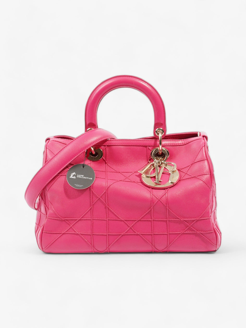 Christian Dior Granville Polochon Bag Pink Leather