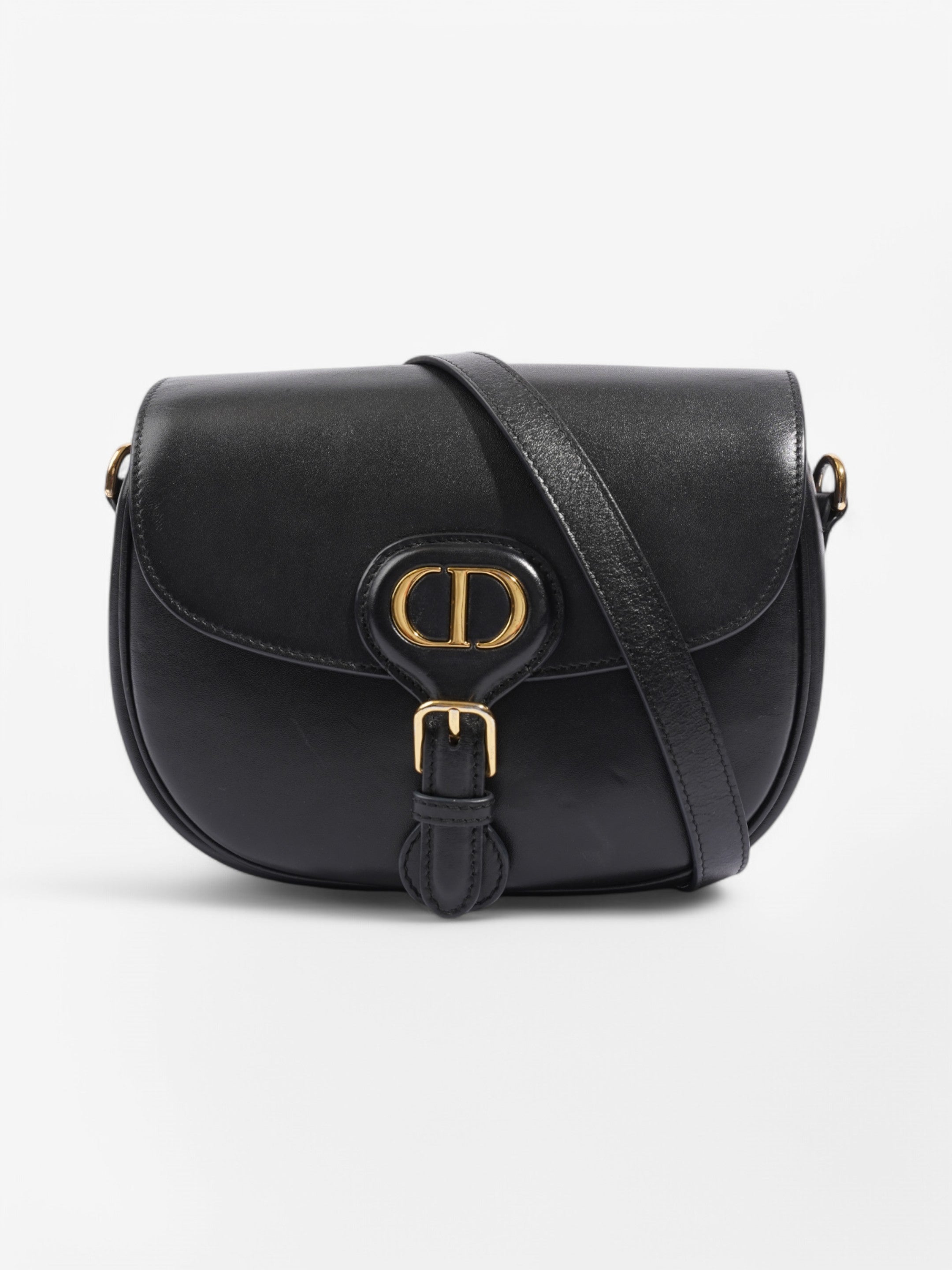 Christian Dior Bobby Flap Black Calfskin Leather Medium