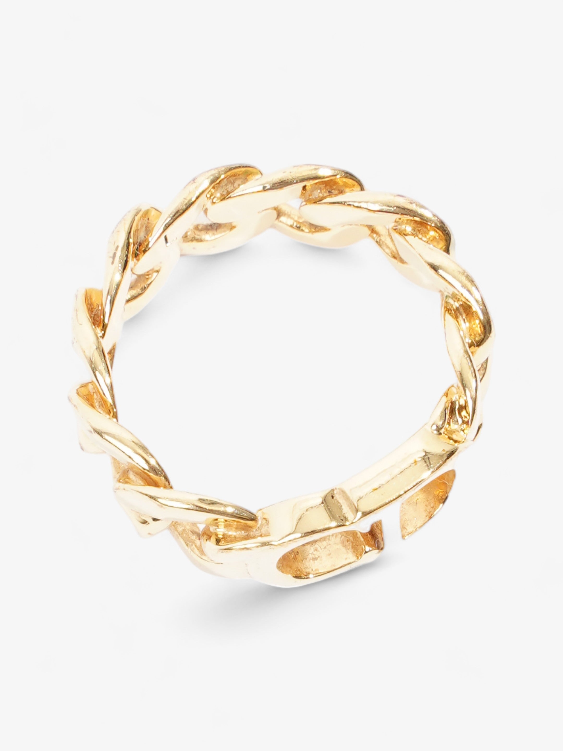 Christian Dior CD Chain Ring Gold Base Metal L (58mm)