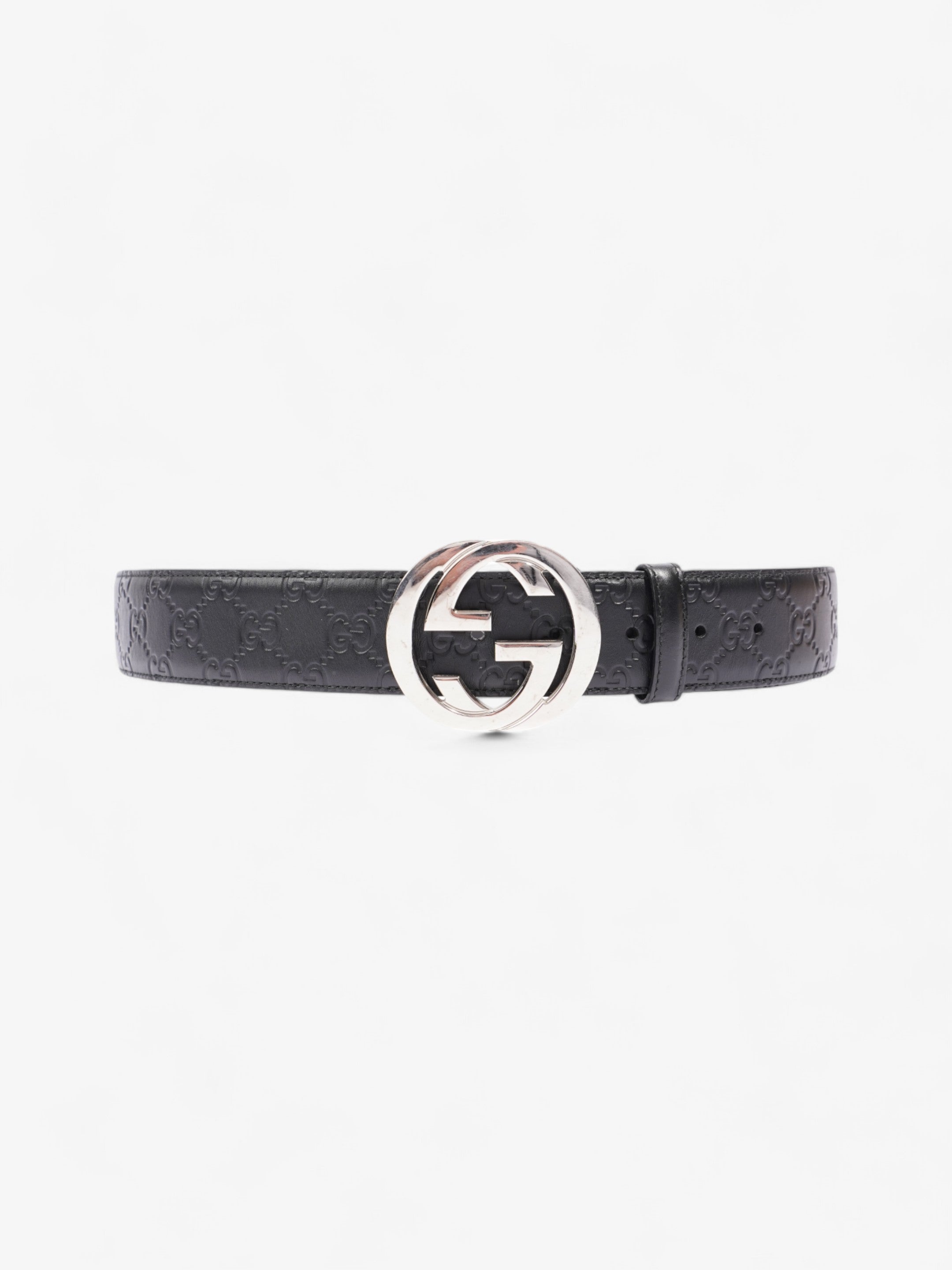 Gucci Interlocking G Belt Black Leather 100cm / 40"