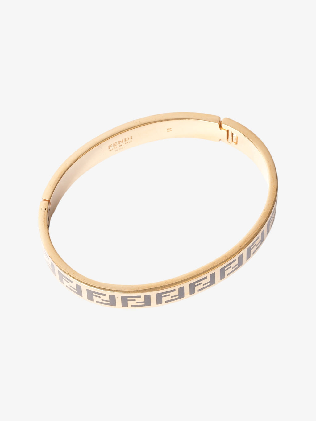 Fendi Forever Fendi Bracelet Gold / Black Base Metal Small (Circumference - 14-16cm)