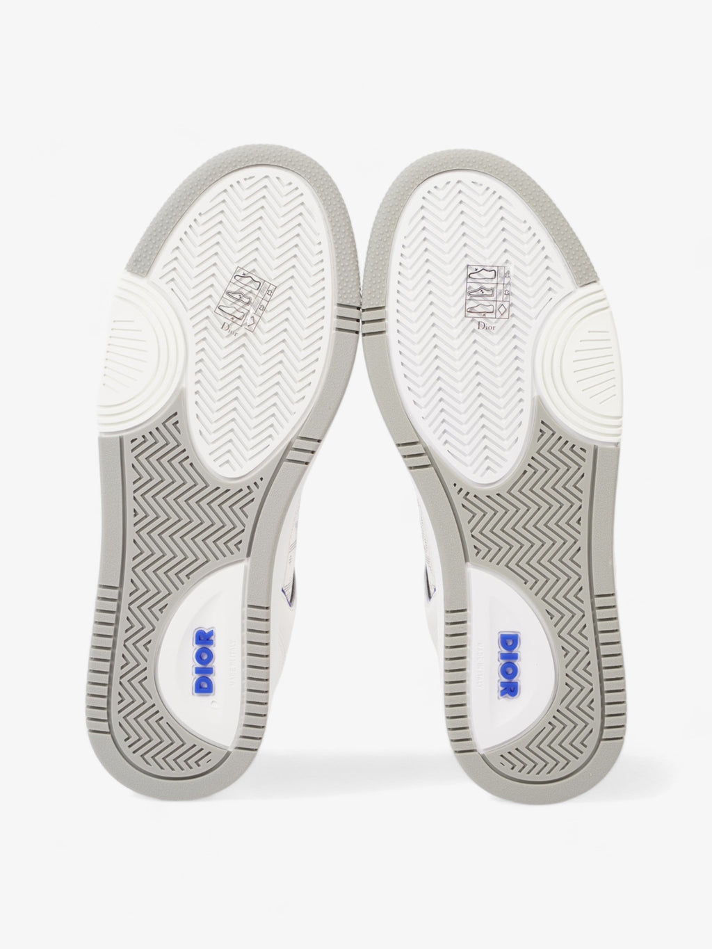 Christian Dior B27 Low Top Sneakers  White / Blue Leather EU 40 UK 6