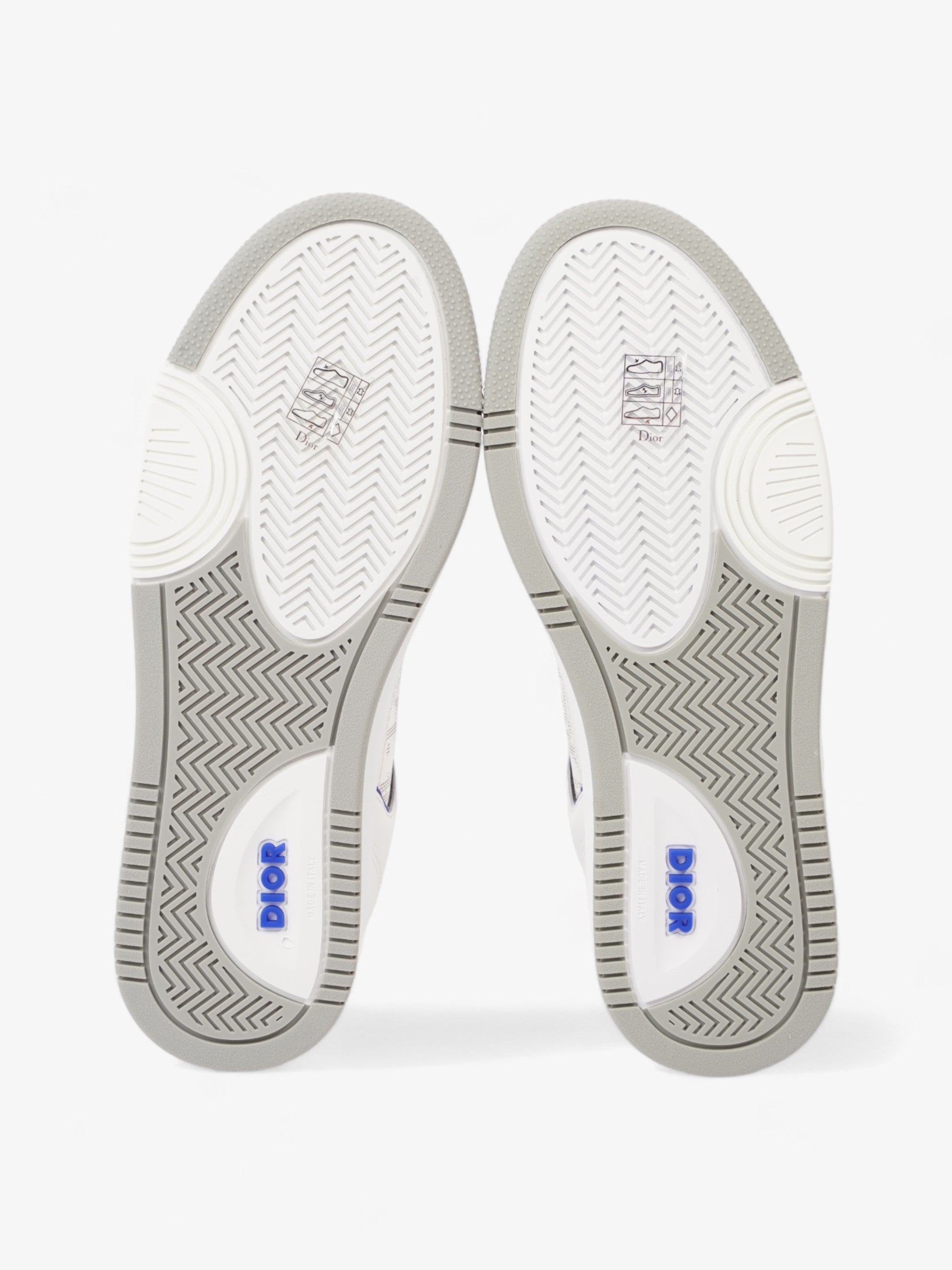 Christian Dior B27 Low Top Sneakers  White / Blue Leather EU 40 UK 6