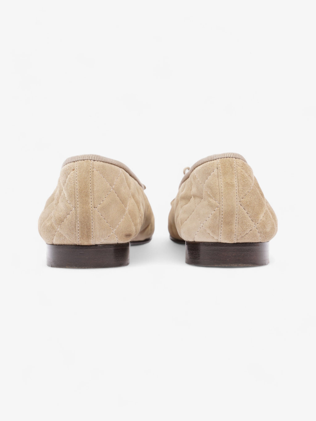 Chanel CC Ballet Flats  Beige  Suede EU 37 UK 4