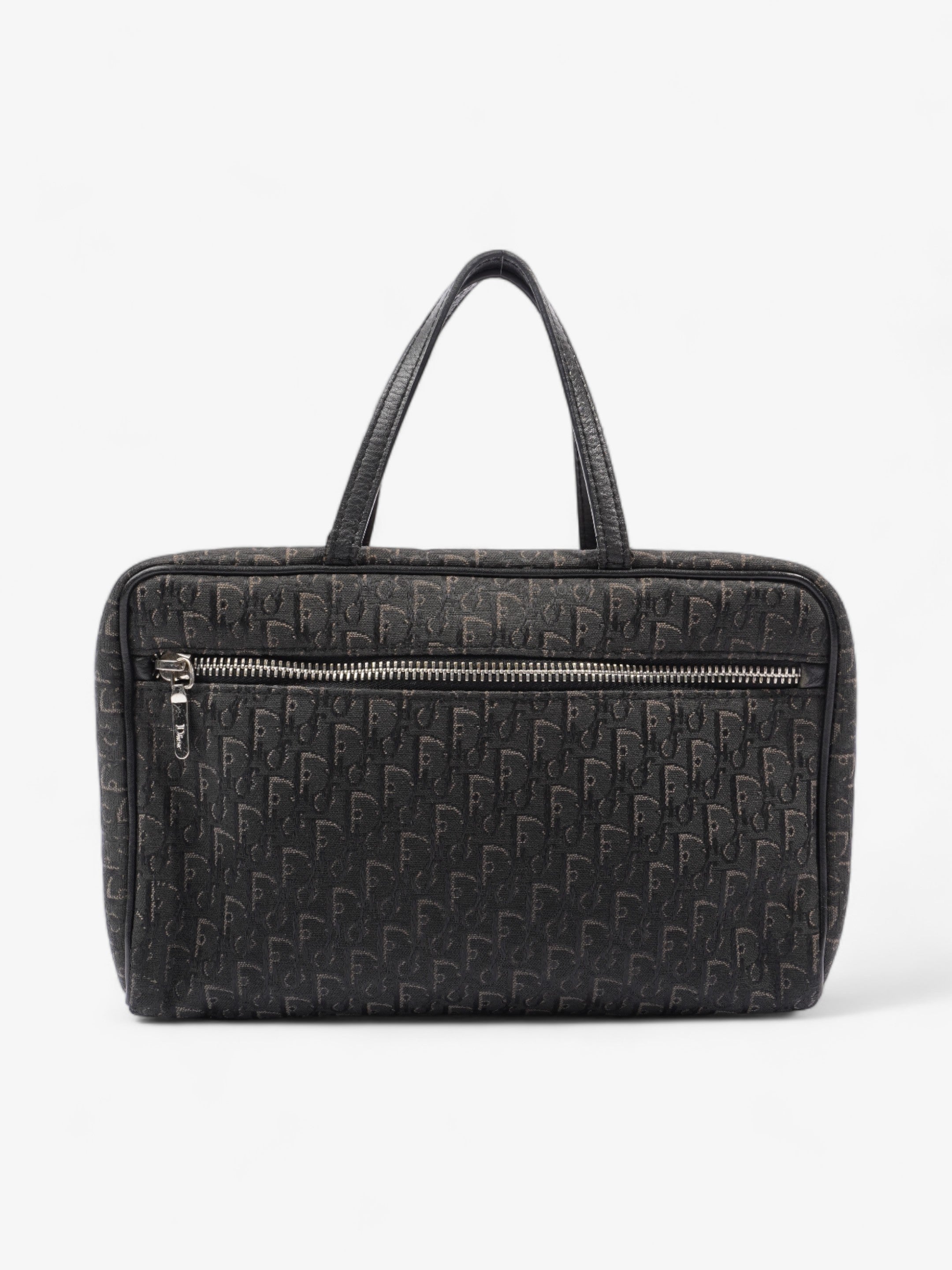Christian Dior Trotter Handbag Black Dior Oblique Canvas