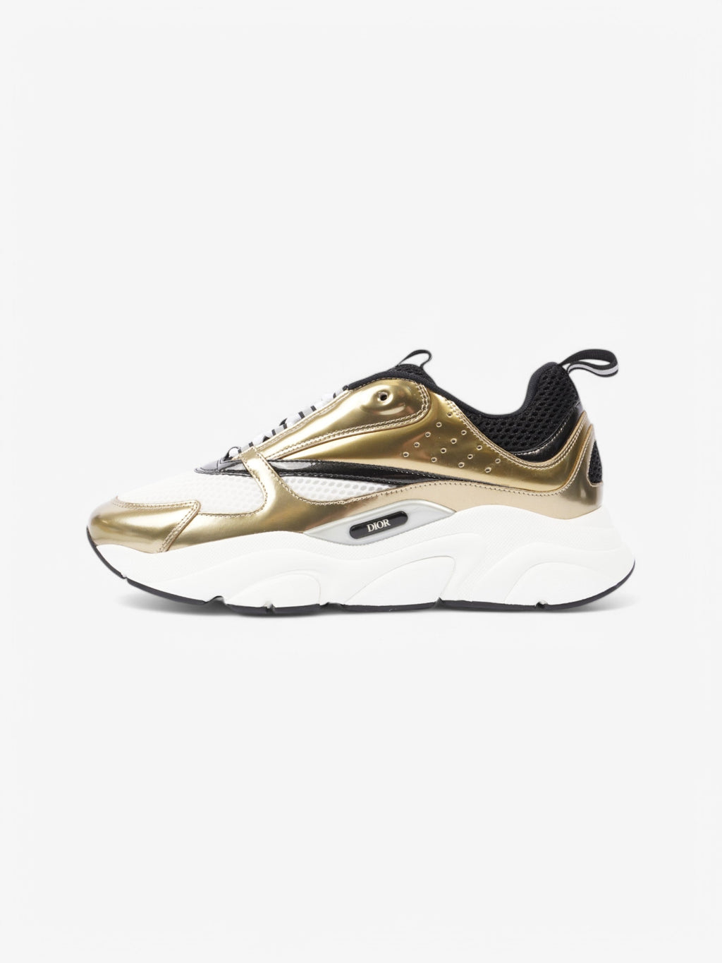 Christian Dior B22 Sneakers White  / Gold / Black Mesh EU 42 UK 8