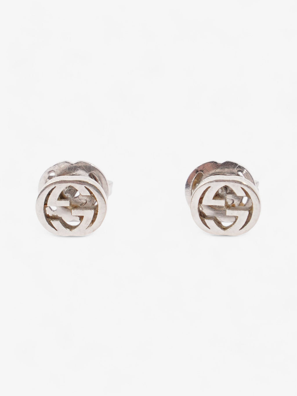 Gucci Interlocking Earrings White Gold White Gold
