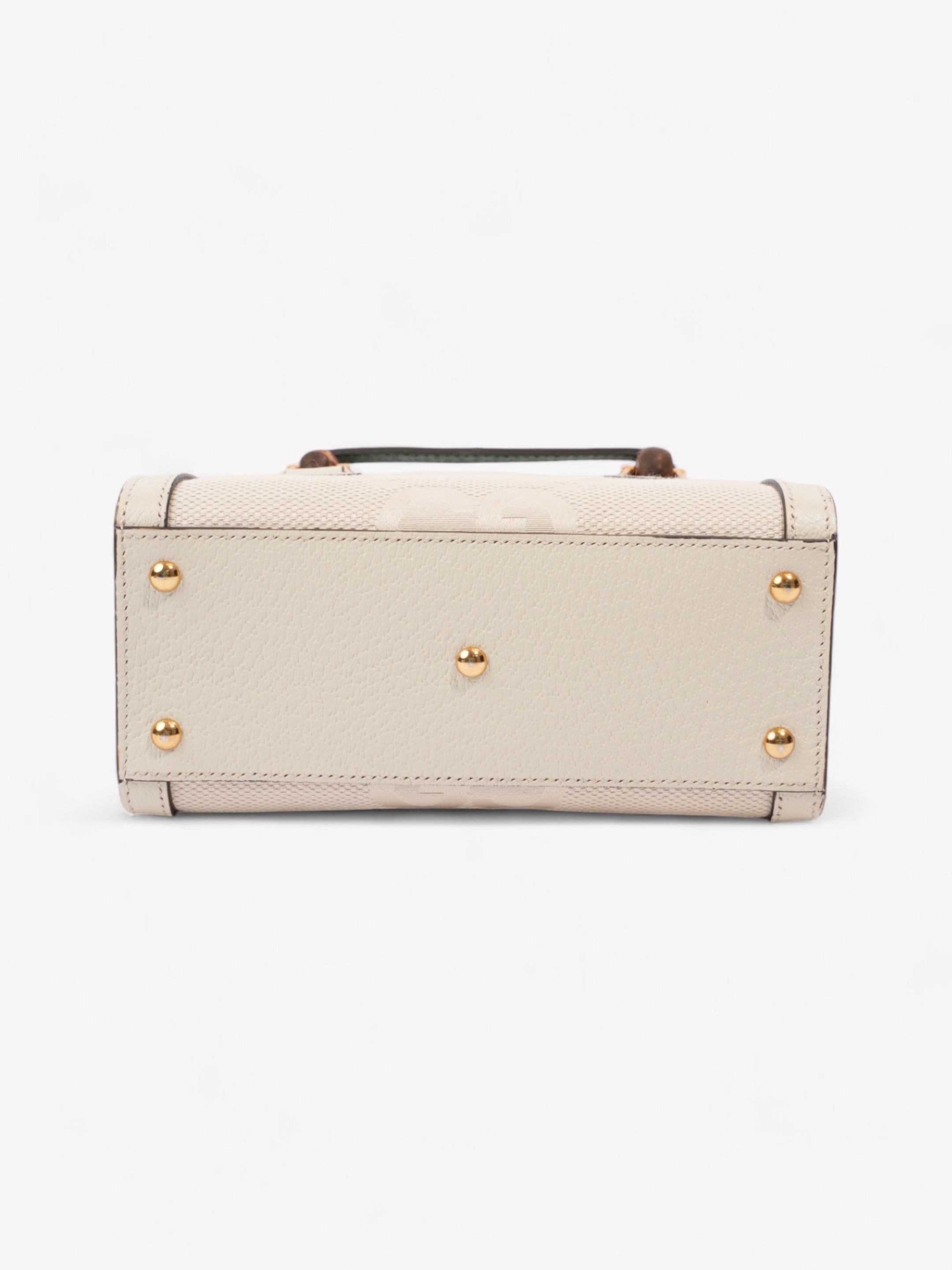 Gucci Diana Tote White / Brown Canvas Mini