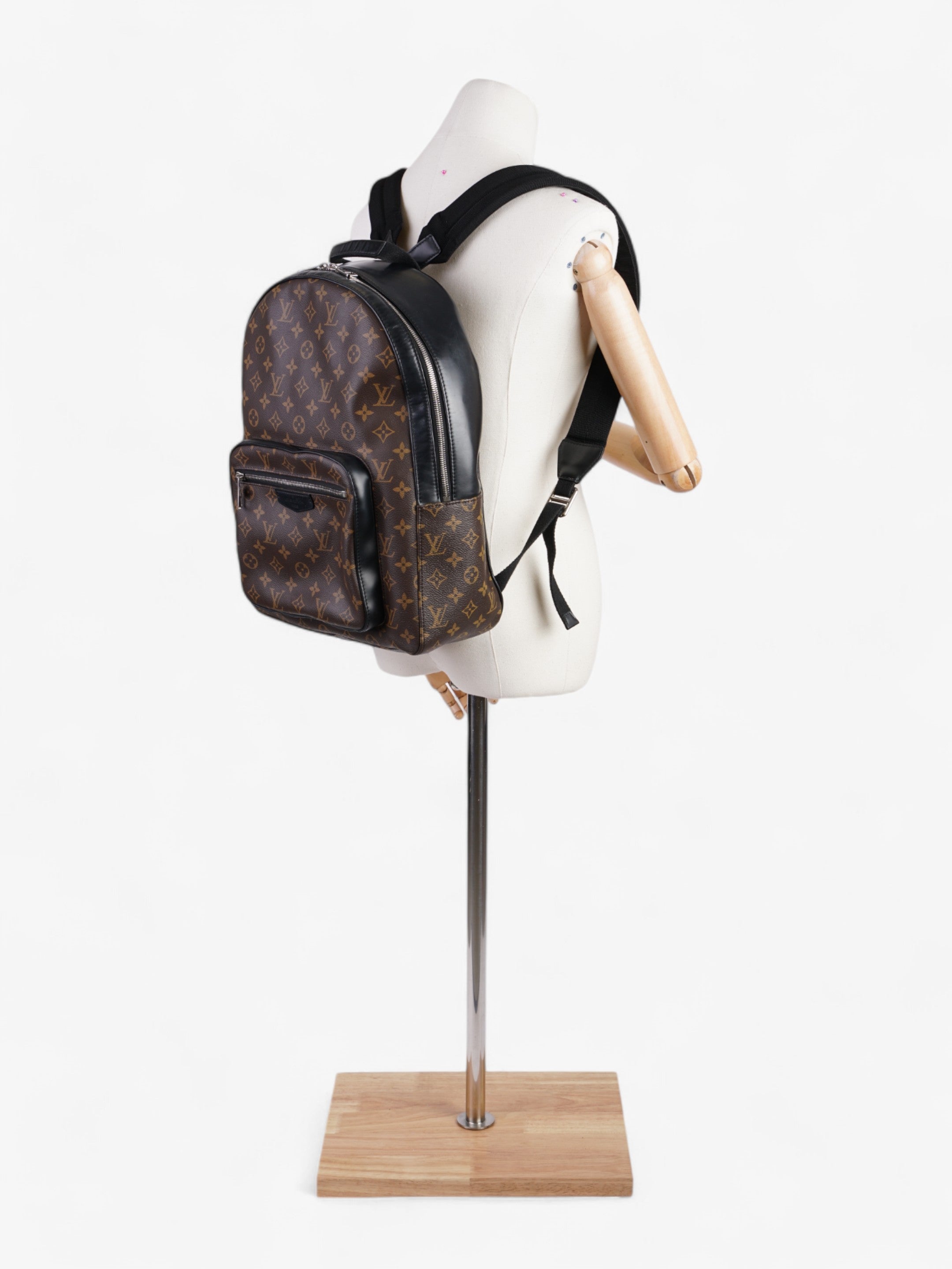 Louis Vuitton Josh Backpack Monogram / Black Coated Canvas