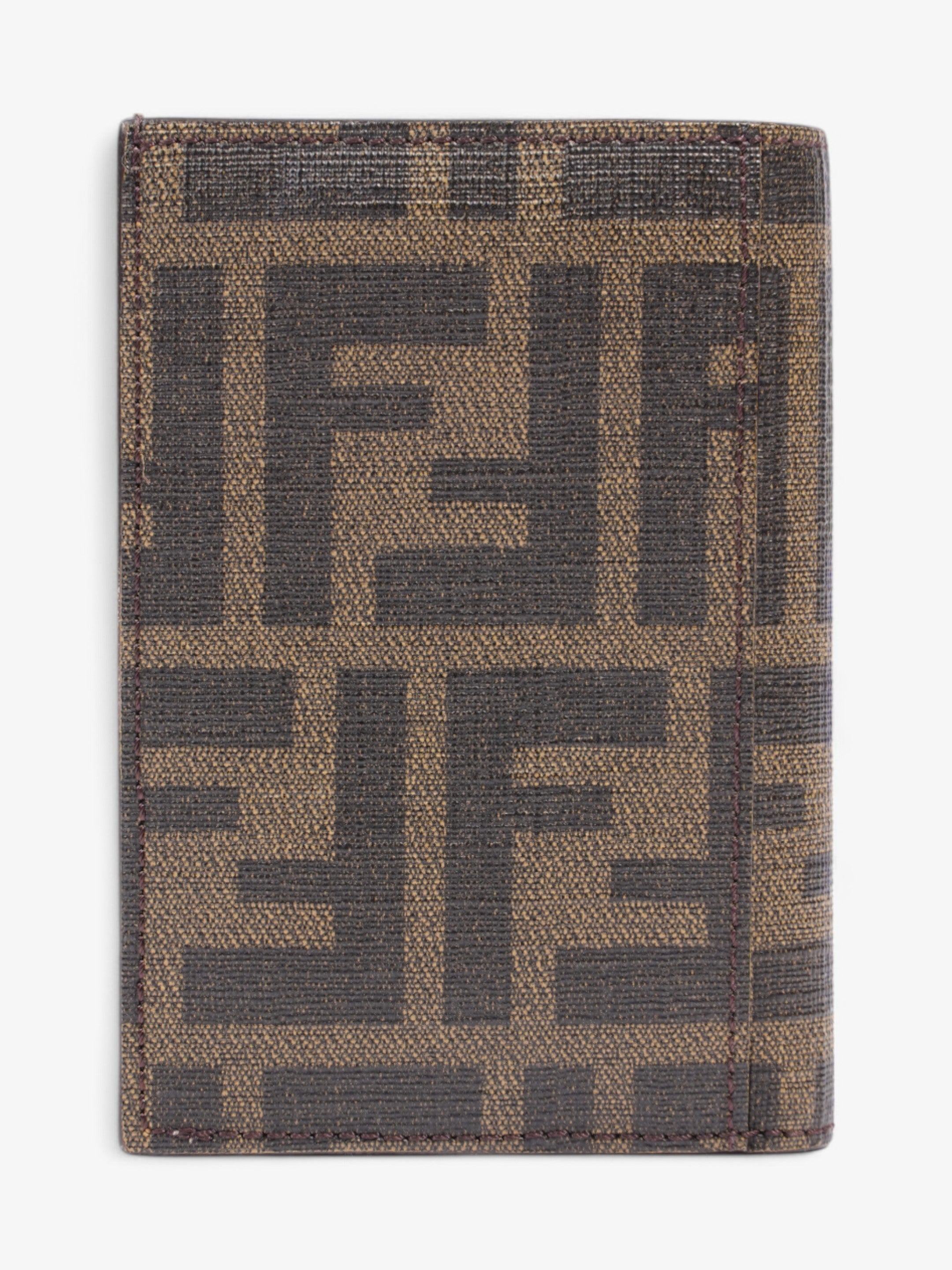 Fendi  Holder Brown Coated Canvas