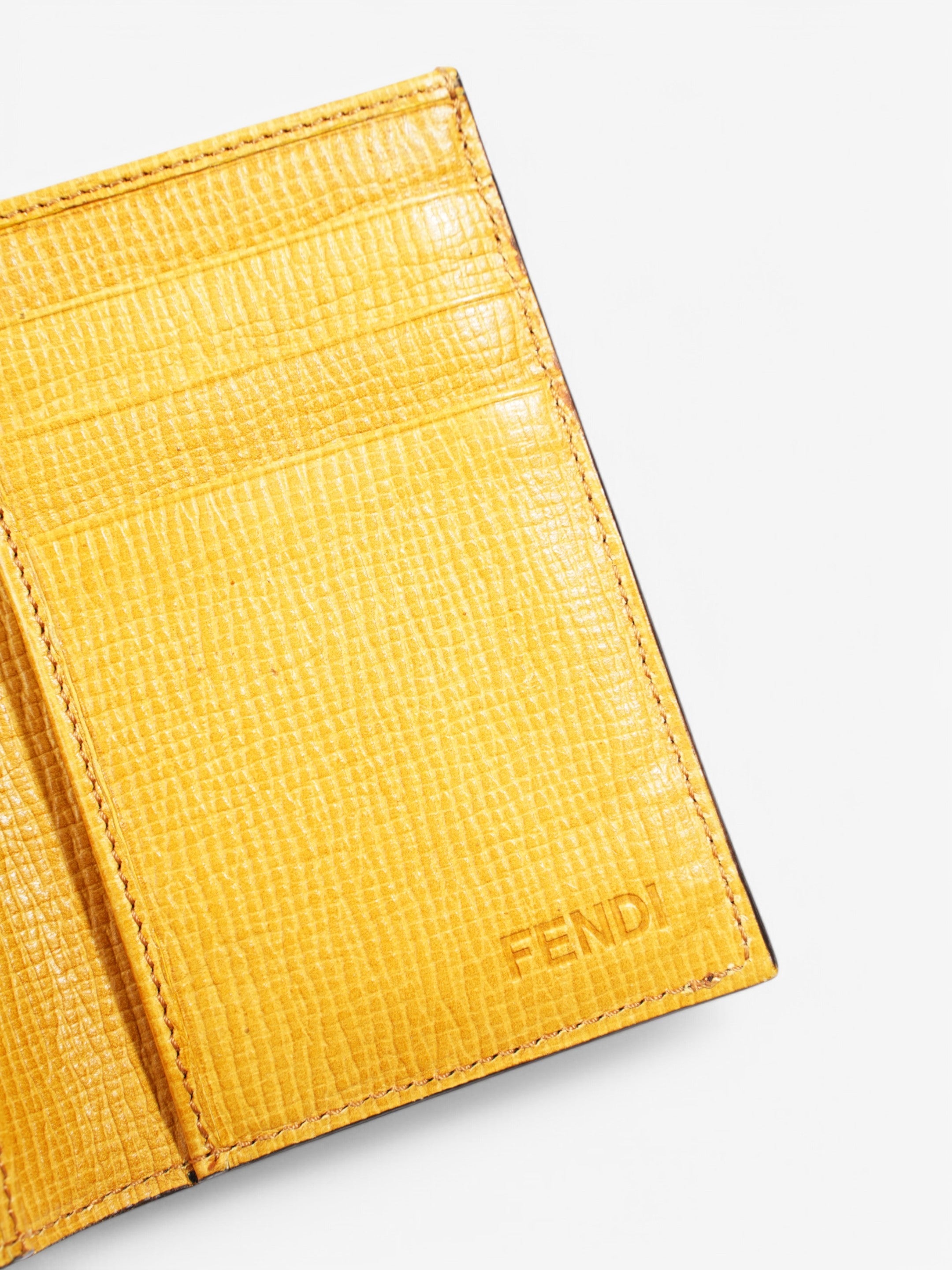 Fendi  Holder Brown Coated Canvas