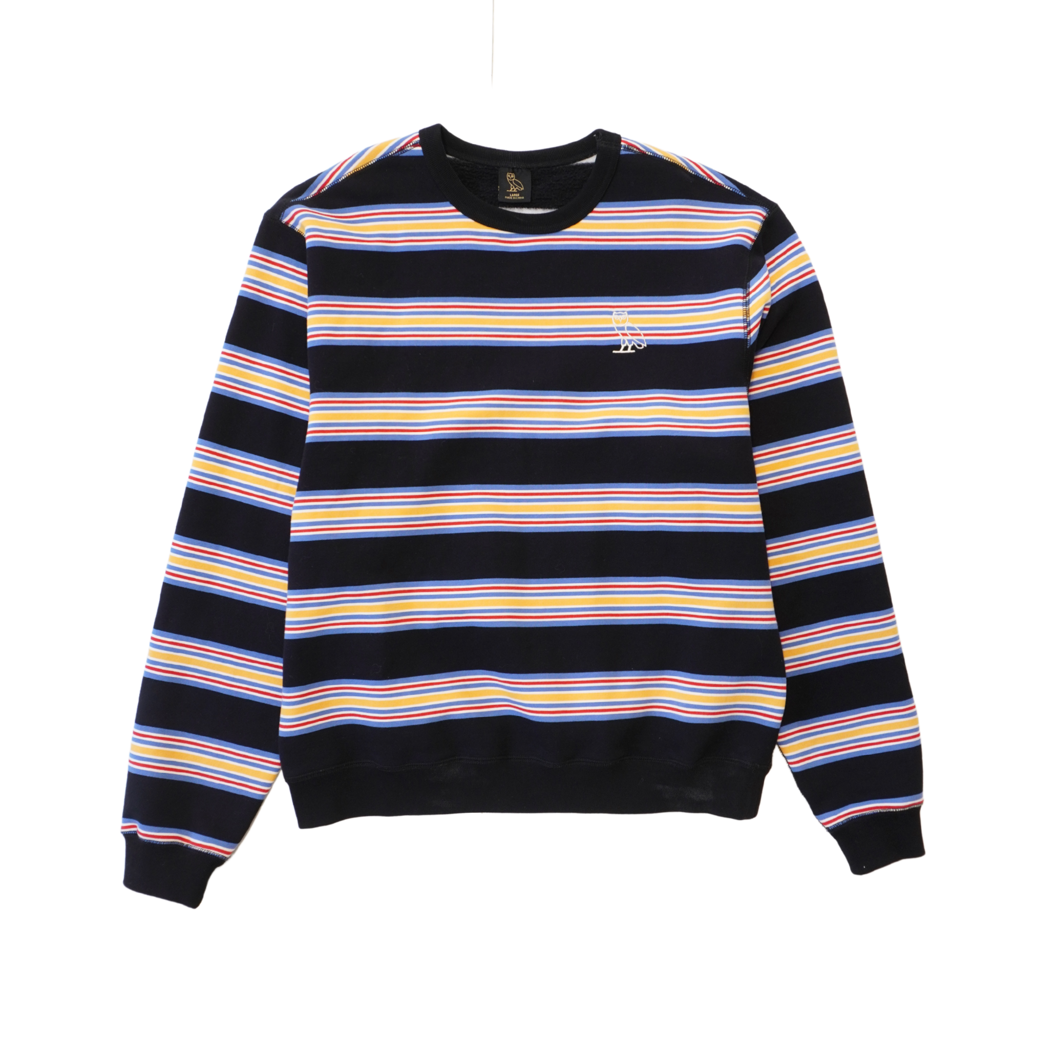 OVO 'Striped Owl' Crewneck Sweater - Men's L