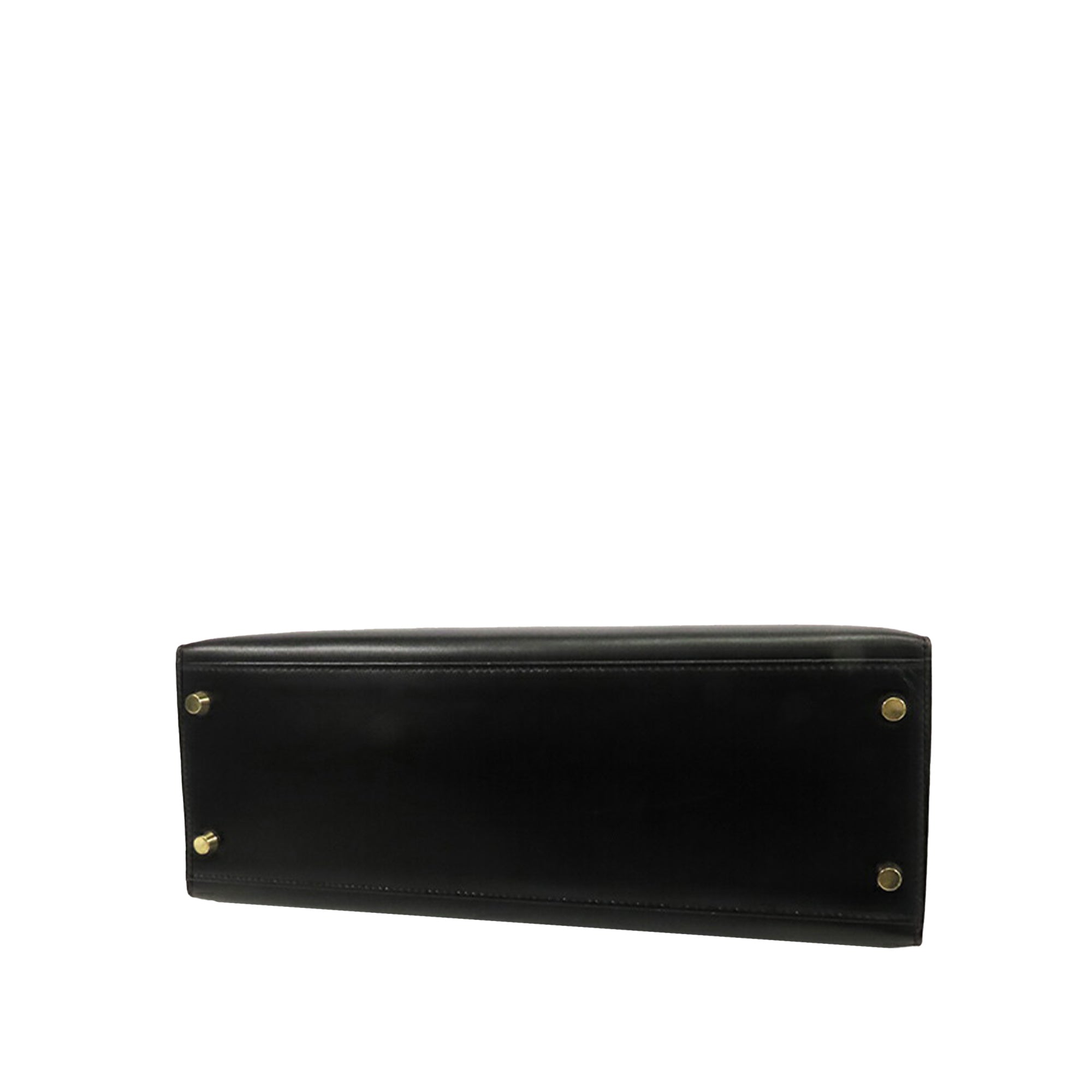 Kelly Handbag Black Box Calf with Gold Hardware 32