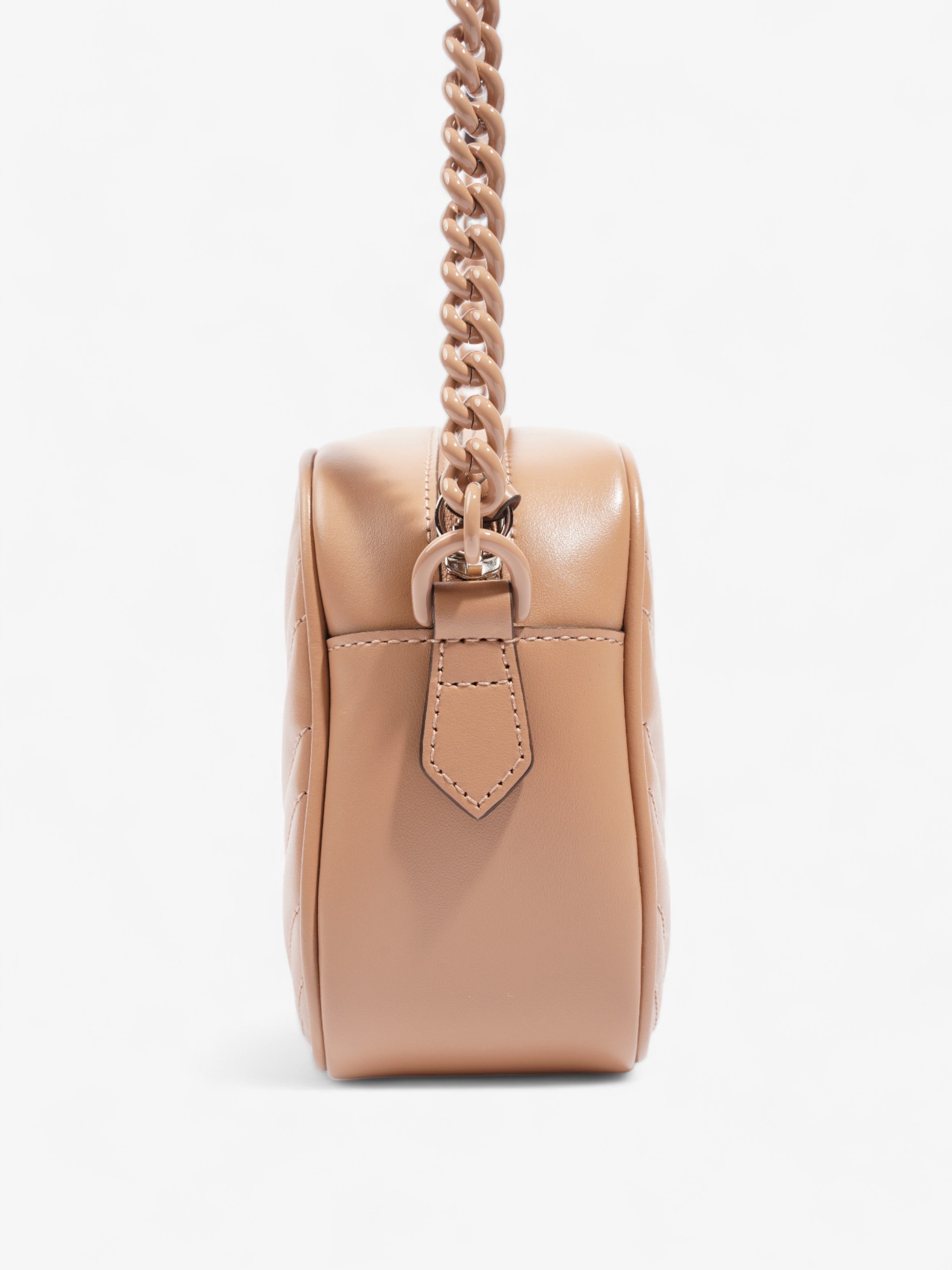 Gucci GG Marmont Beige Matelasse Leather Small