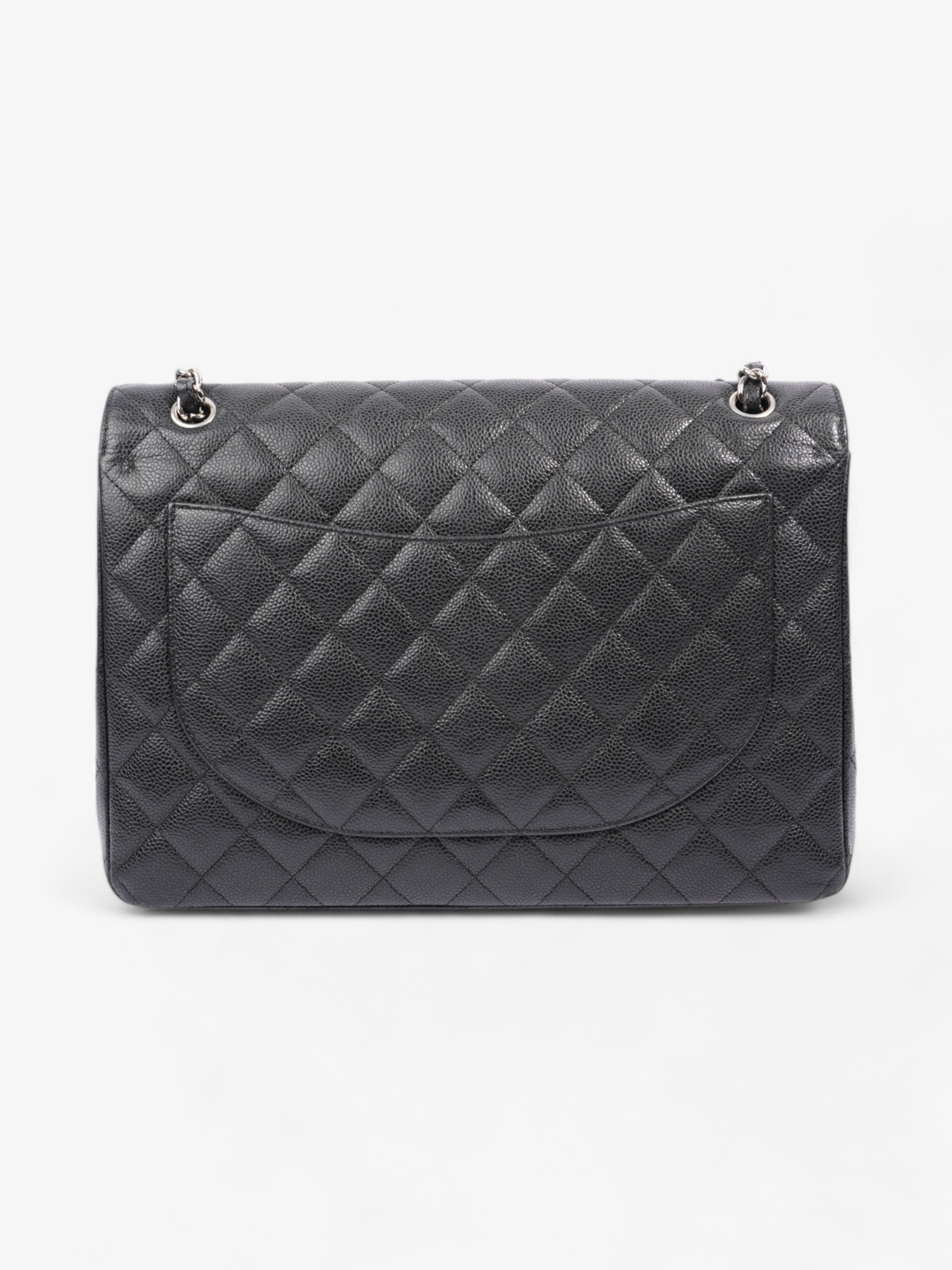 Chanel Classic Double Flap Black Caviar Leather Maxi