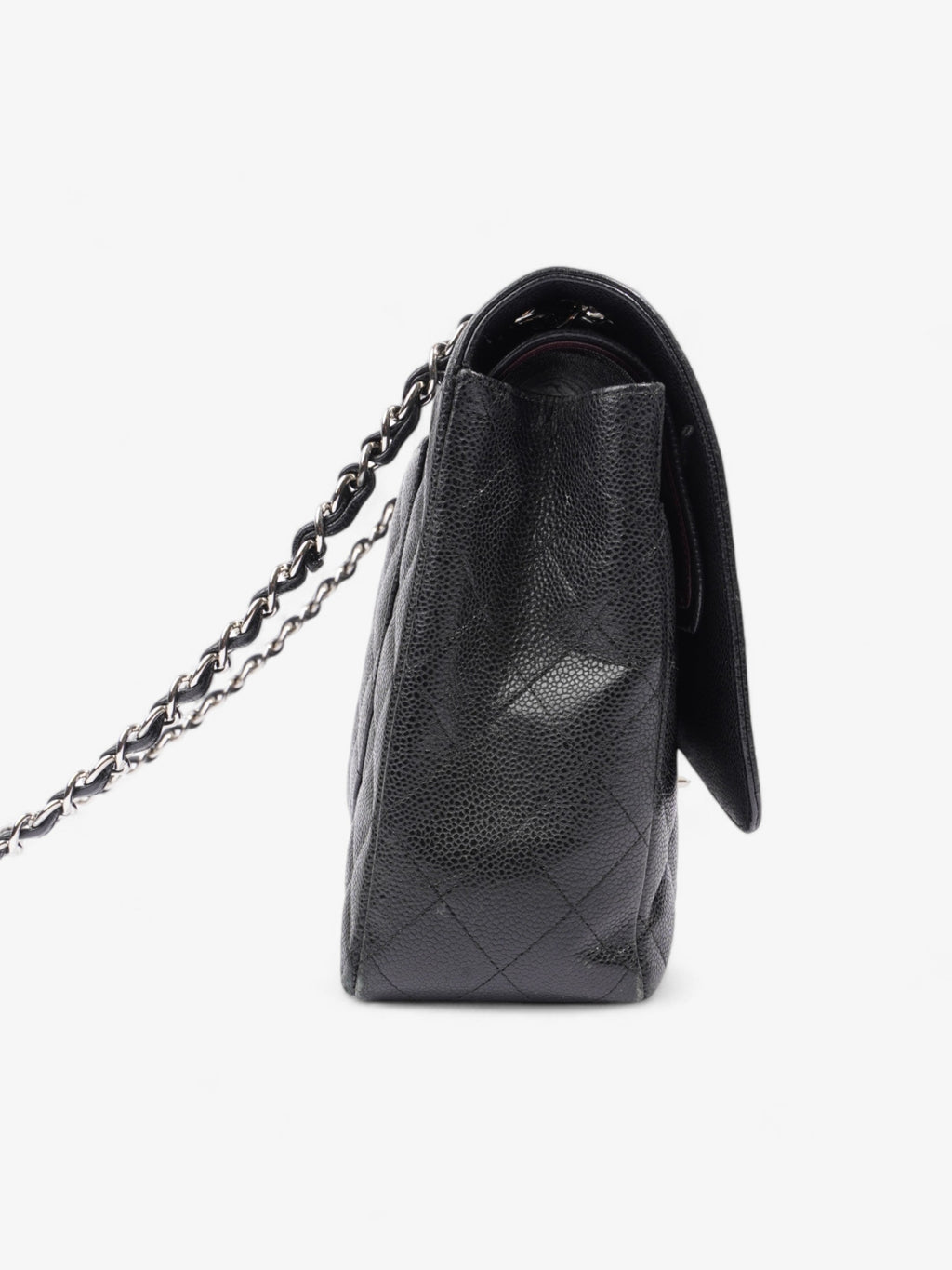 Chanel Classic Double Flap Black Caviar Leather Maxi
