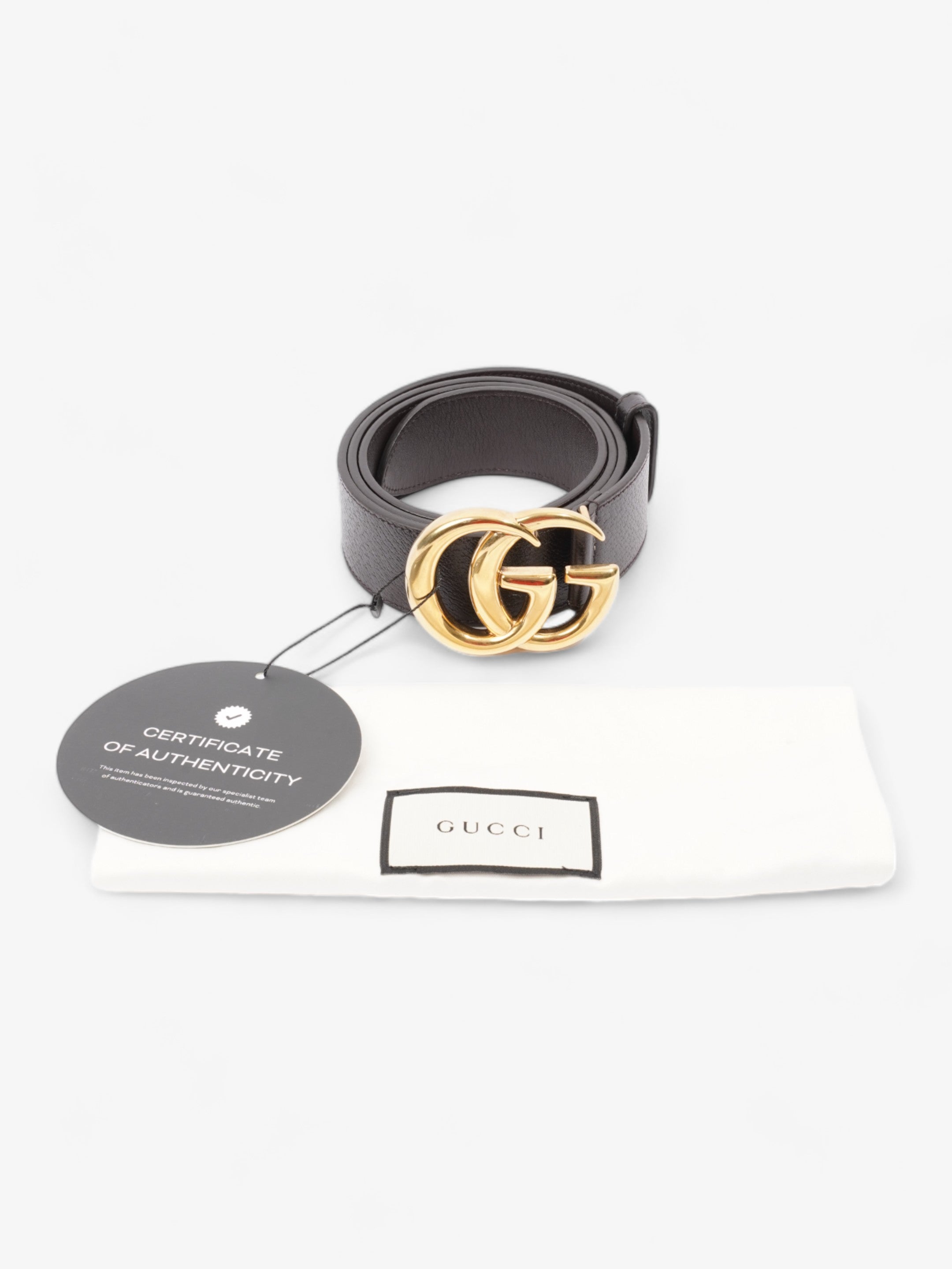 Gucci Reversible Double G Buckle Belt Black/Brown / Gold Leather 100cm 40"