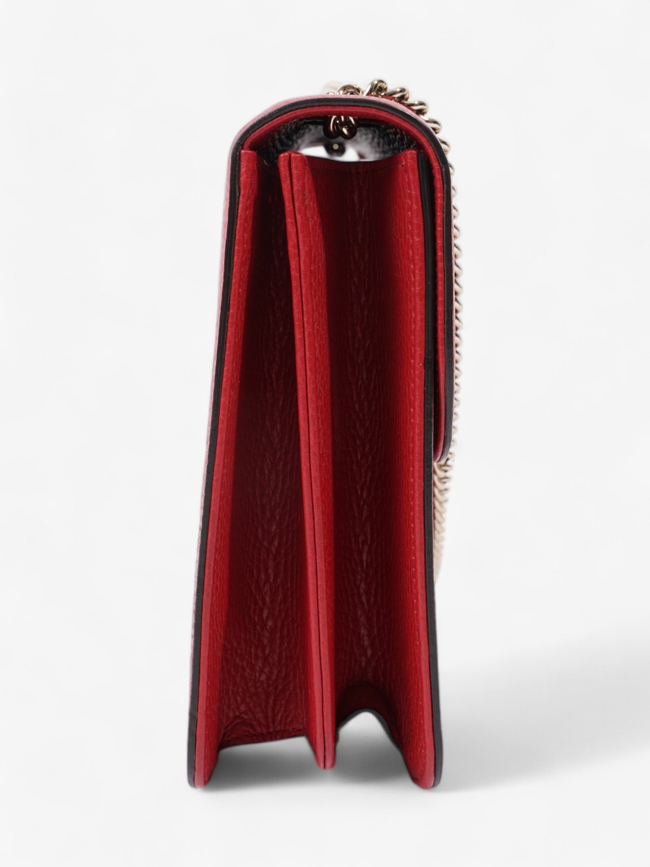 Gucci Dollar Interlocking G Red Calfskin Leather Medium
