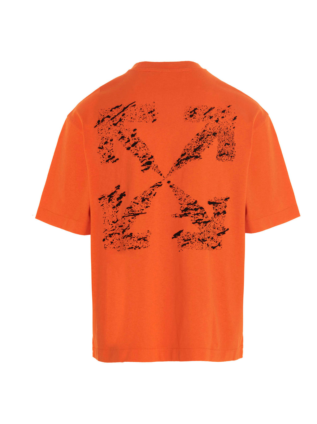 OFF WHITE PAINT SPLAT ARROW T-SHIRT IN ORANGE