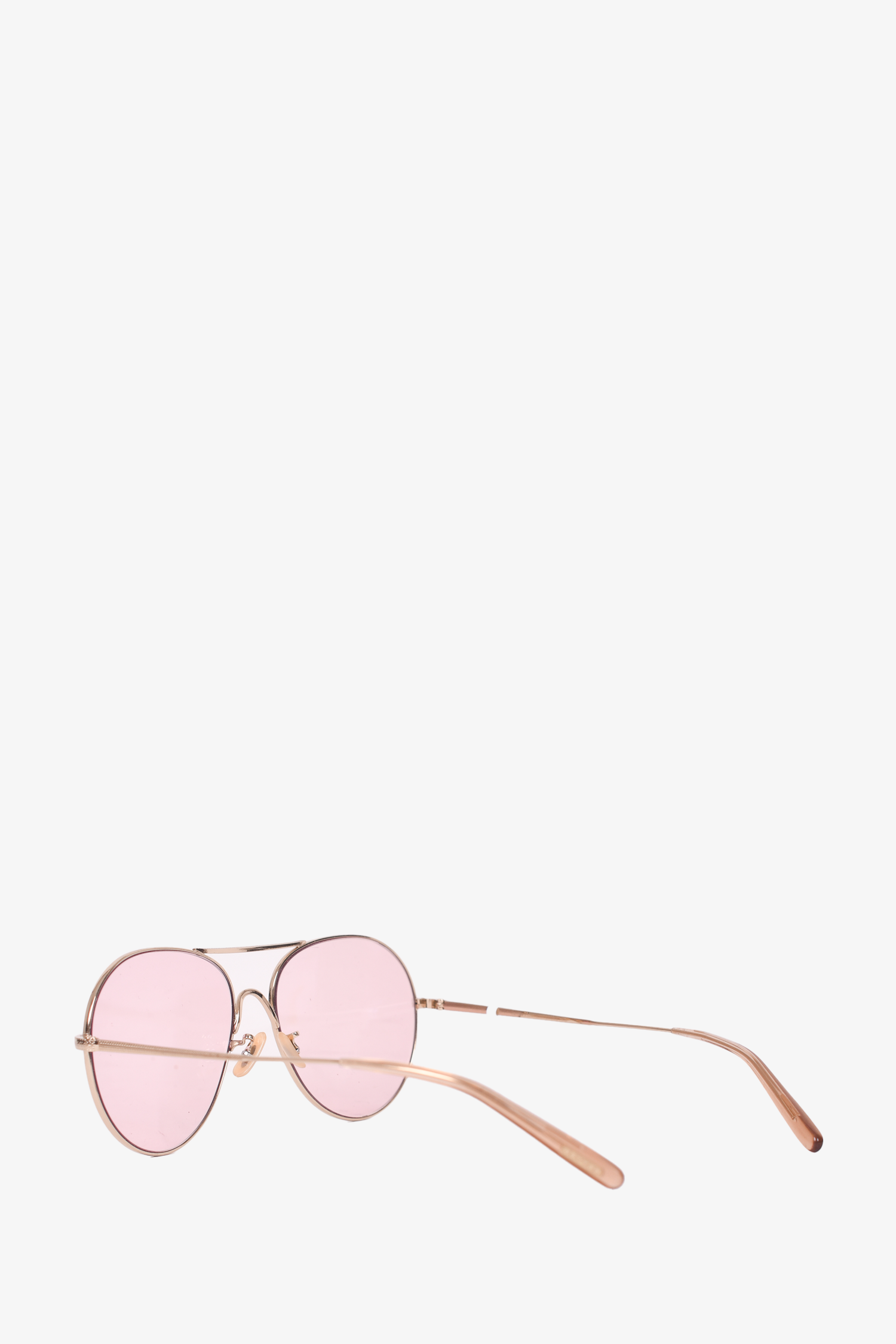 Oliver Peoples Pink/Silver 'Cleamons' Aviator Sunglasses
