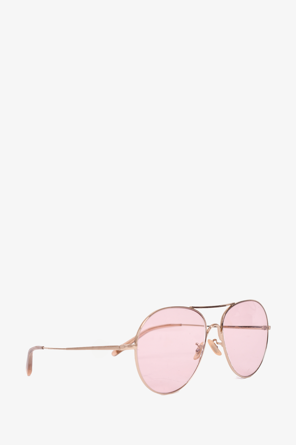 Oliver Peoples Pink/Silver 'Cleamons' Aviator Sunglasses