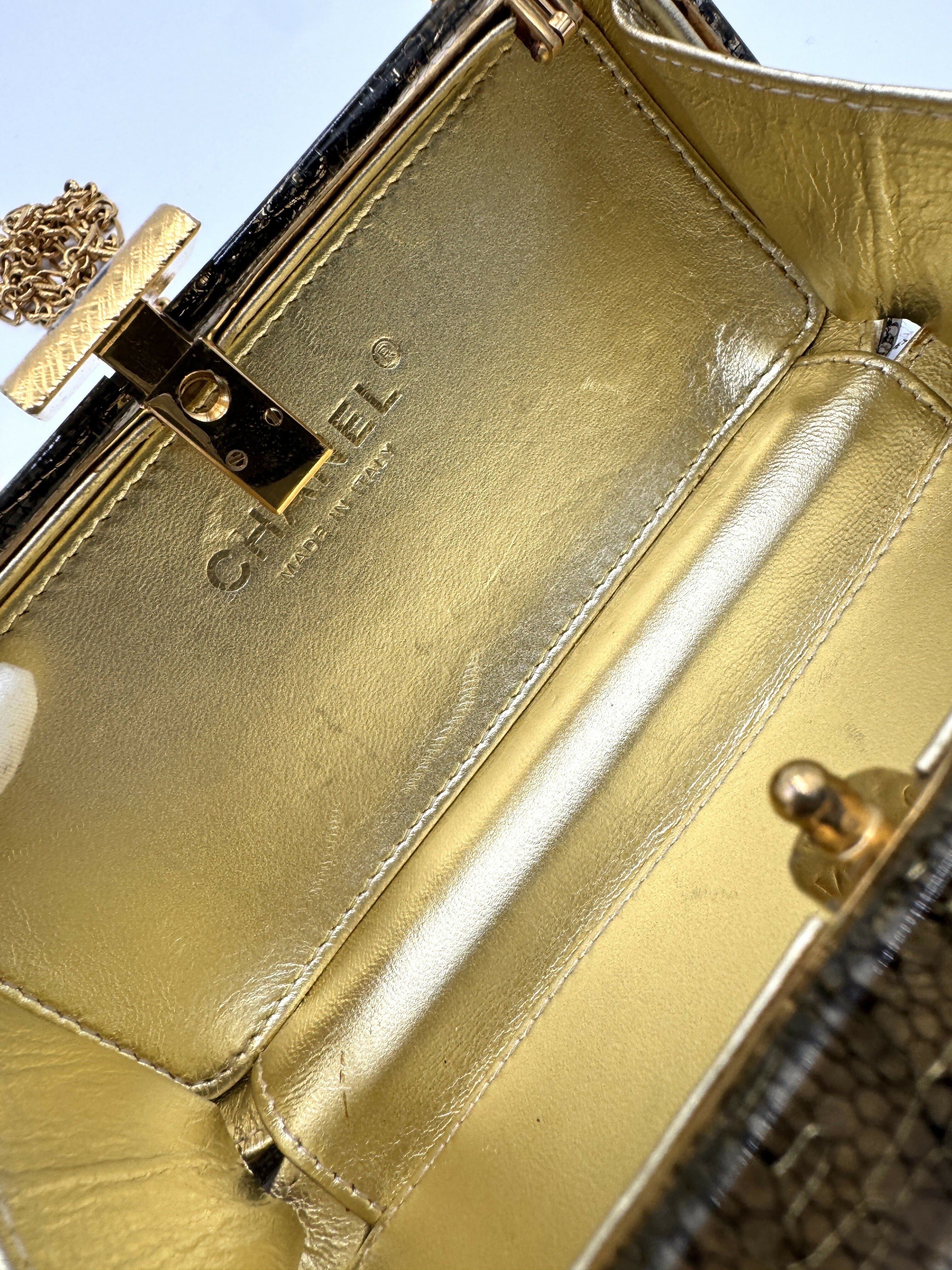 Chanel Vintage 2004-2005 Lace Gold Minaudière