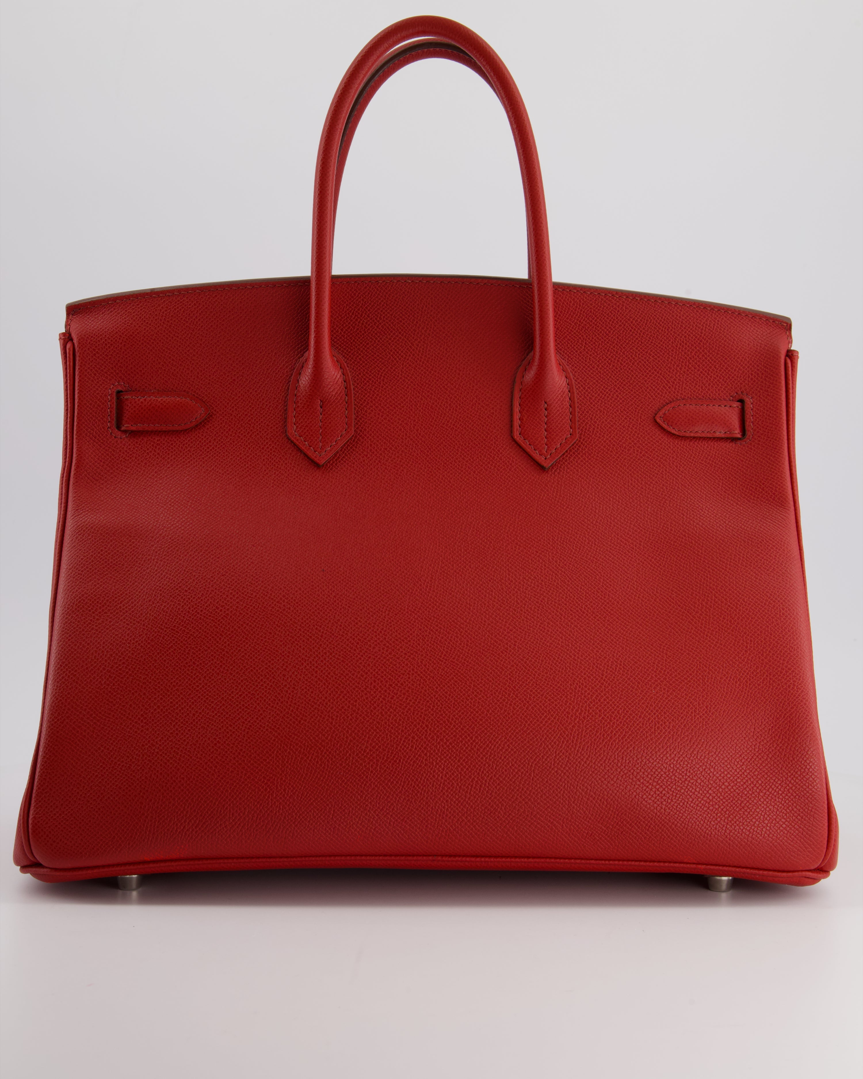 Hermès Birkin 35 Retourne Bag in Rouge Casaque Epsom Leather with Palladium Hardware