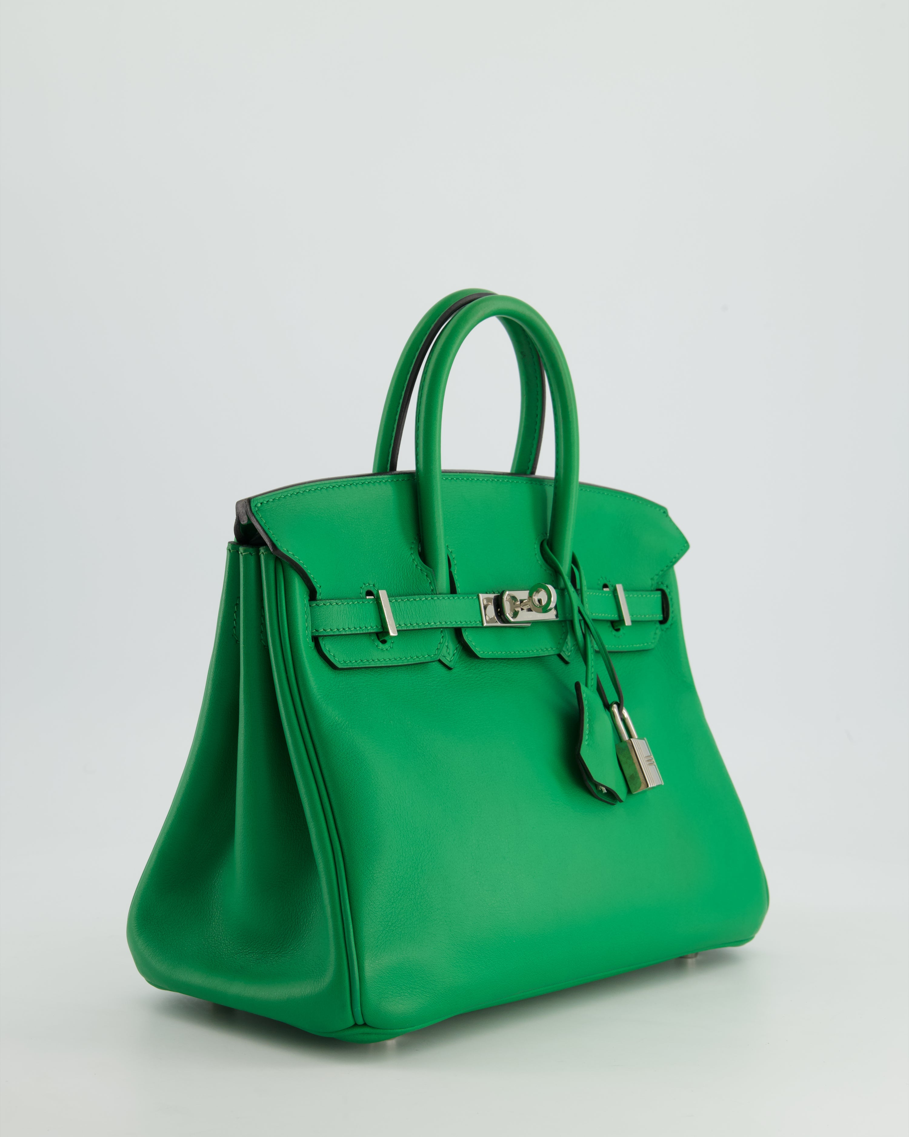 *FIRE PRICE* Hermès Birkin 25 Retourne Bag in Bamboo Swift Leather with Palladium Hardware Bag