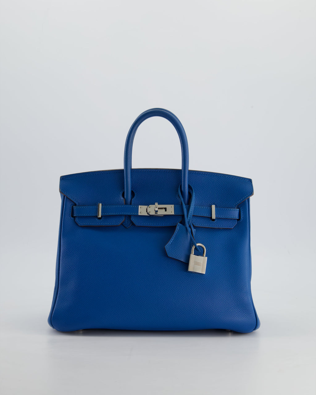 *FIRE PRICE* Hermès Birkin 25 Retourne Bag in Bleu De Galice Epsom Leather with Palladium Hardware
