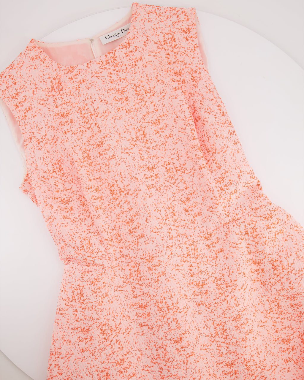 Christian Dior Neon Pink Structure Sleeveless Mini Dress Size FR 40 (UK 12)