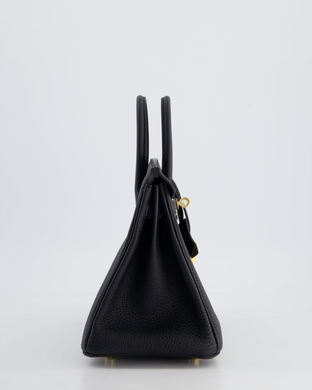*HOLY GRAIL* Hermès Birkin 25 Retourne Bag in Noir Togo Leather with Gold Hardware