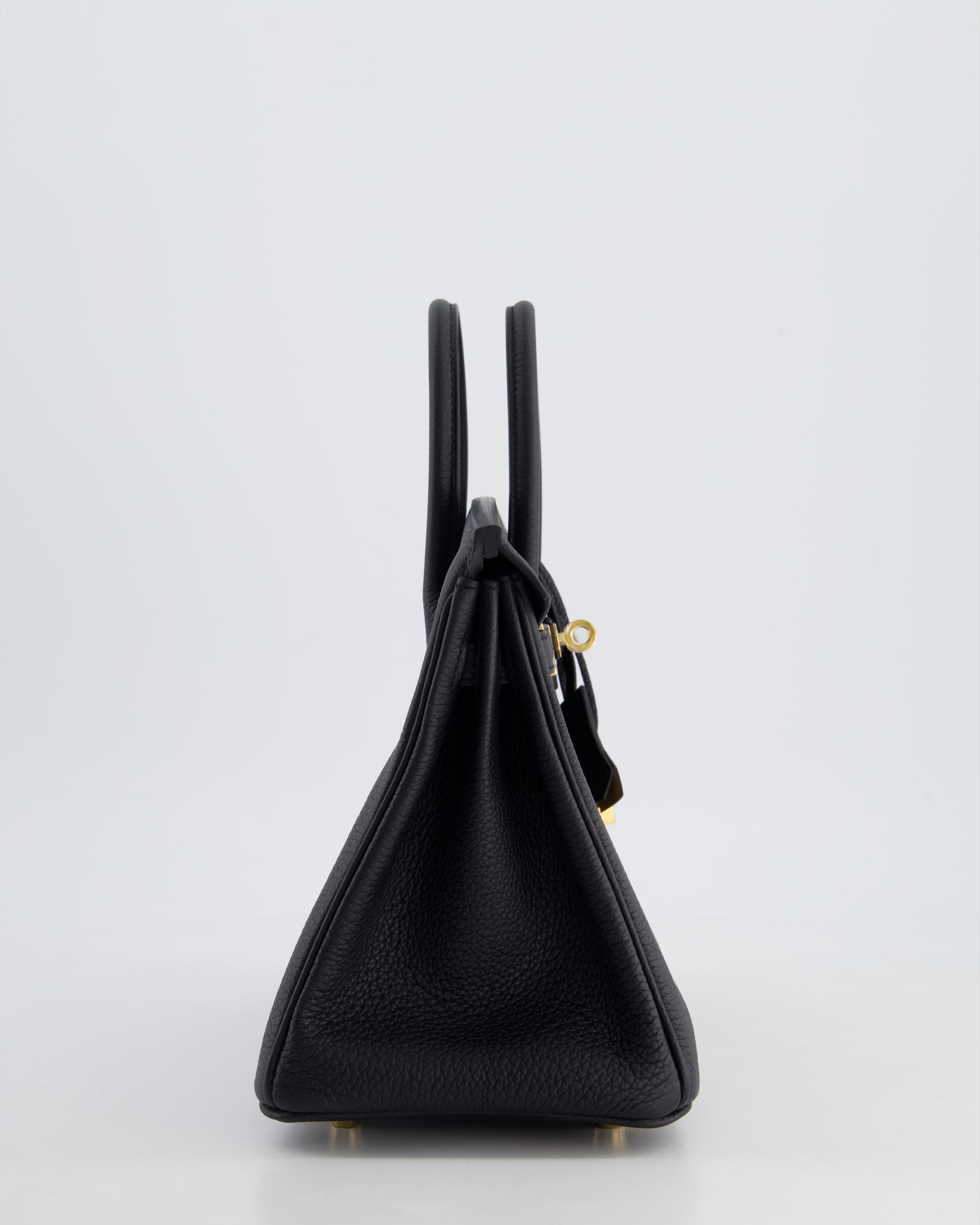 *HOLY GRAIL* Hermès Birkin 25 Retourne Bag in Noir Togo Leather with Gold Hardware