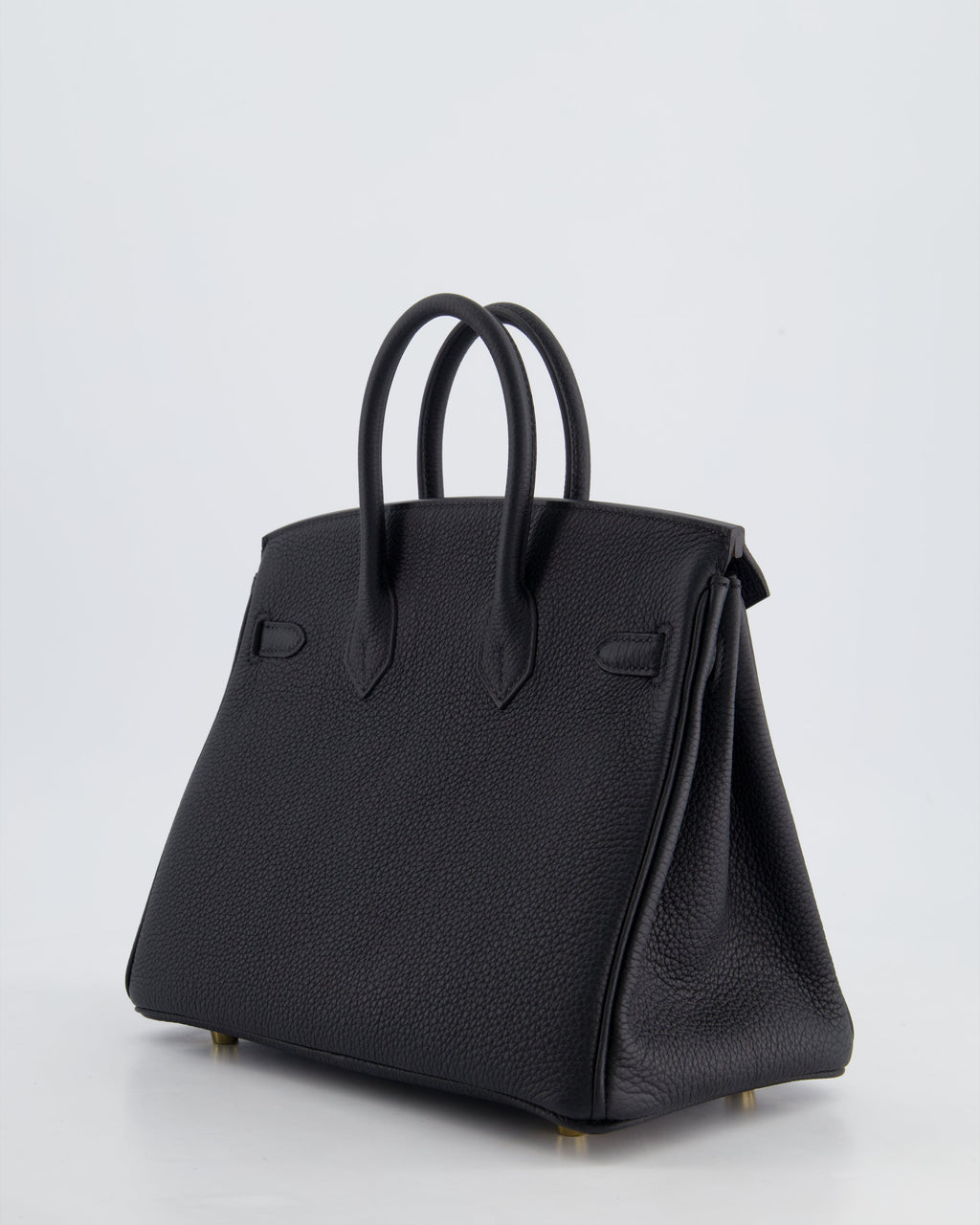 *HOLY GRAIL* Hermès Birkin 25 Retourne Bag in Noir Togo Leather with Gold Hardware