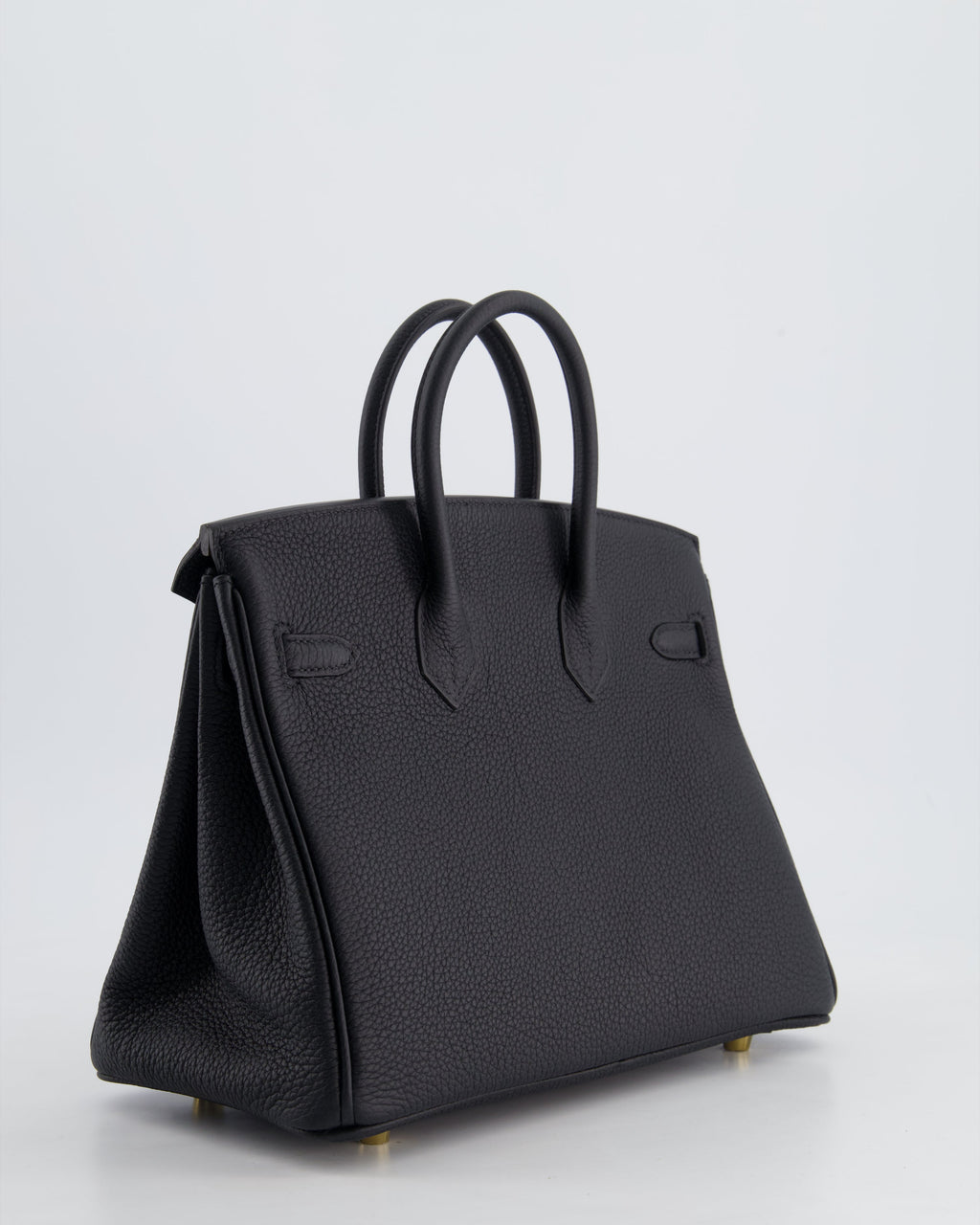 *HOLY GRAIL* Hermès Birkin 25 Retourne Bag in Noir Togo Leather with Gold Hardware