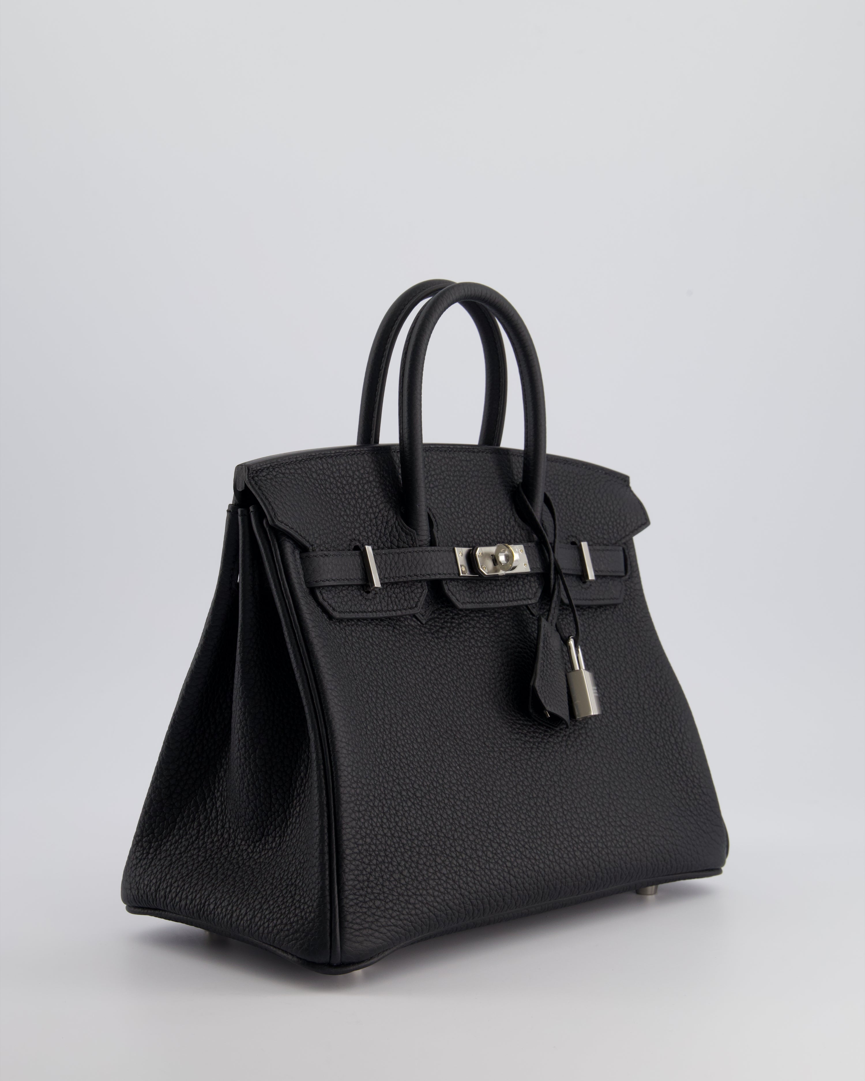 Hermès Birkin 25 Retourne Bag in Black Togo Leather with Palladium Hardware