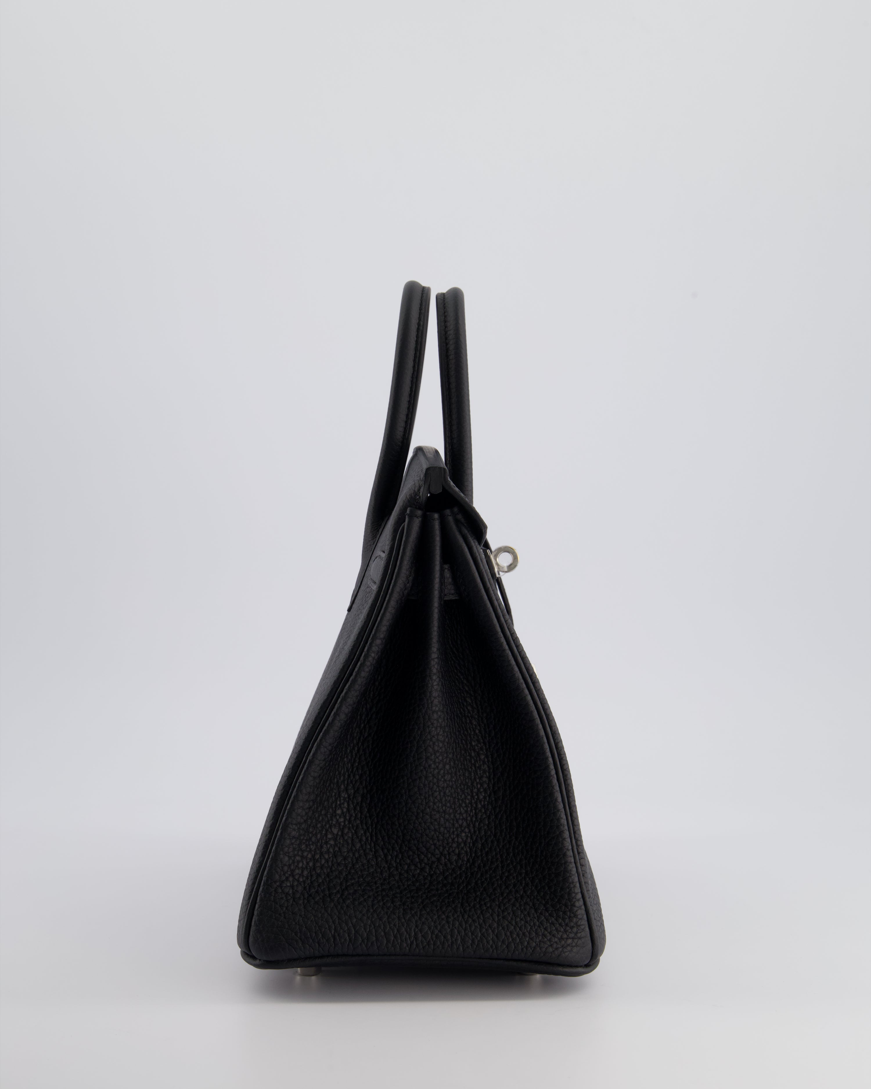 Hermès Birkin 25 Retourne Bag in Black Togo Leather with Palladium Hardware