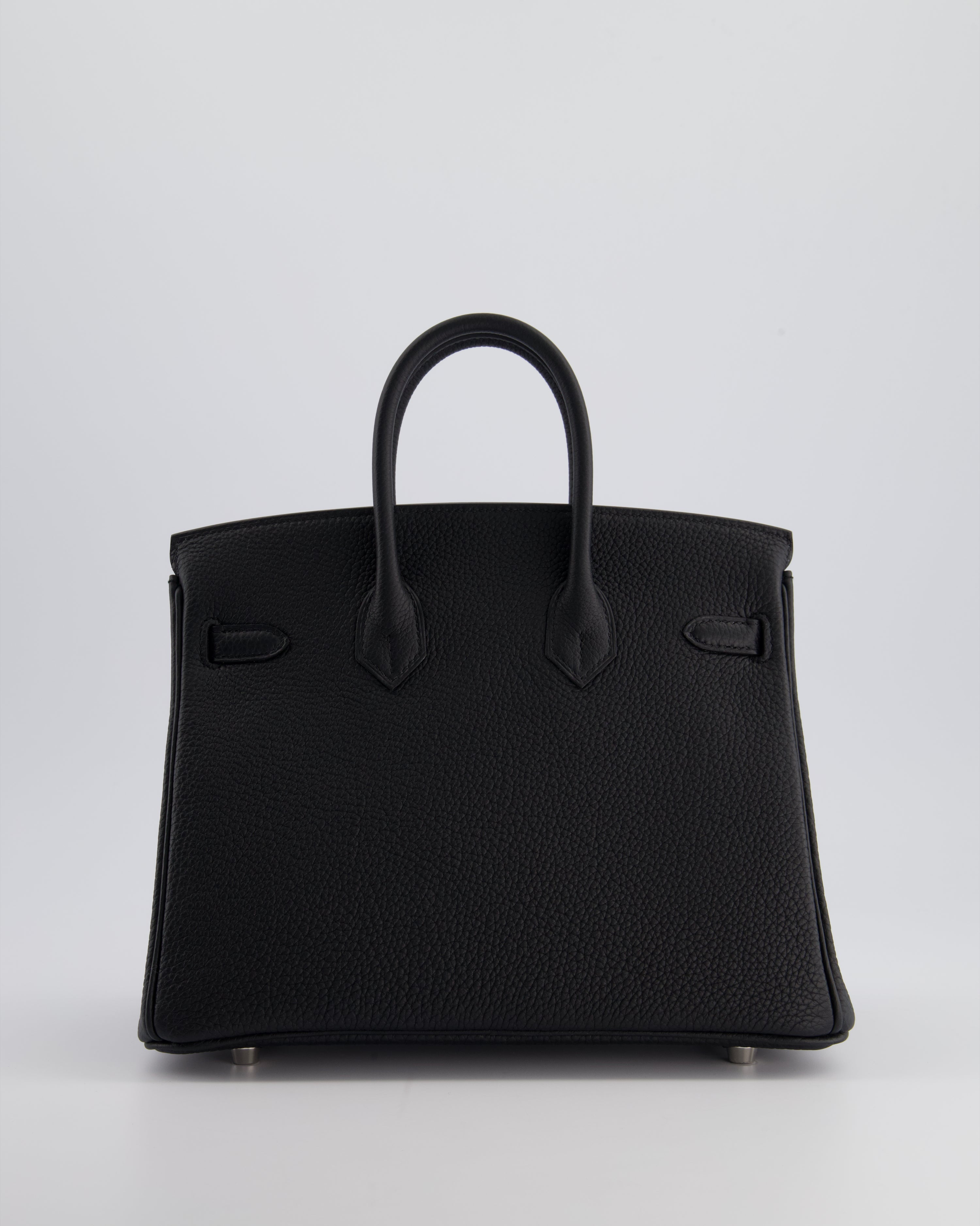 Hermès Birkin 25 Retourne Bag in Black Togo Leather with Palladium Hardware