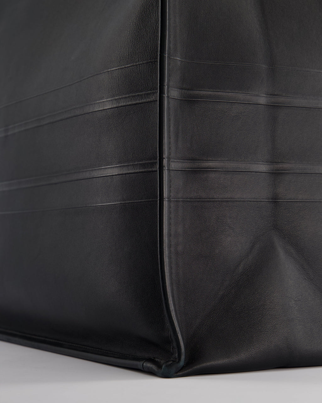 Christian Dior Black Large Book Tote in Calfskin Leather