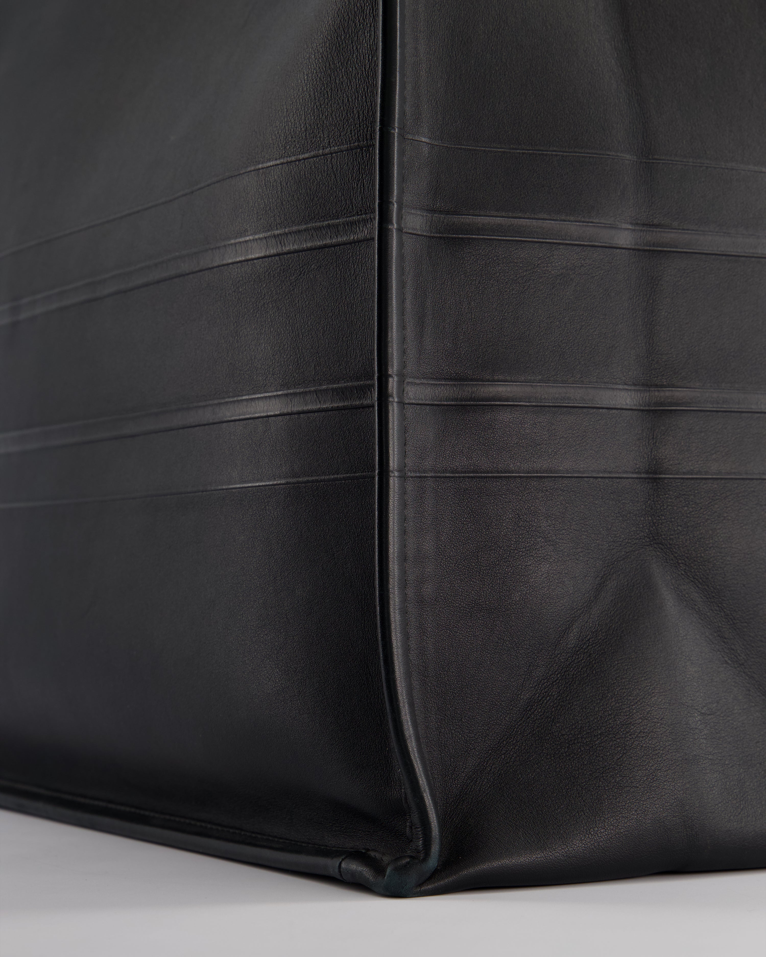 Christian Dior Black Large Book Tote in Calfskin Leather