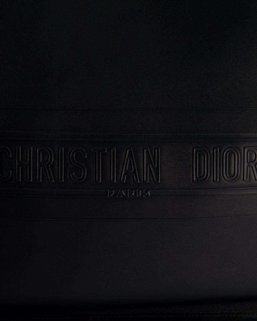 Christian Dior Black Large Book Tote in Calfskin Leather