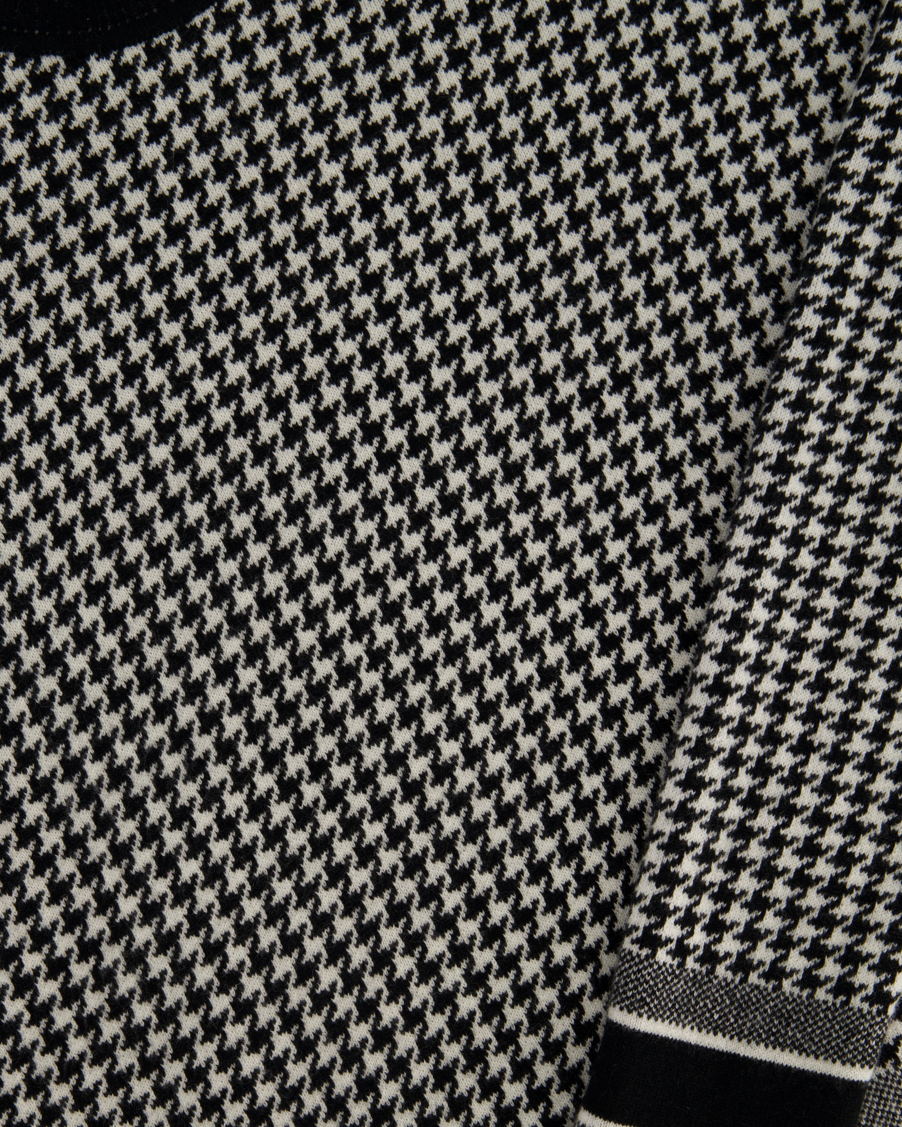Christian Dior Black Houndstooth Long Sleeve Logo Jumper Size FR 34 (UK 6)