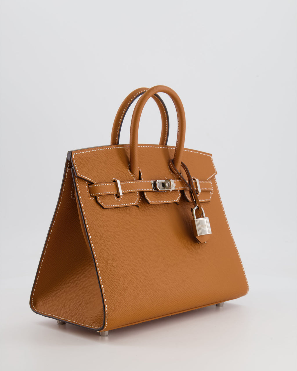 Hermès Birkin 25 Sellier Bag in Toffee Epsom Leather with Palladium Hardware