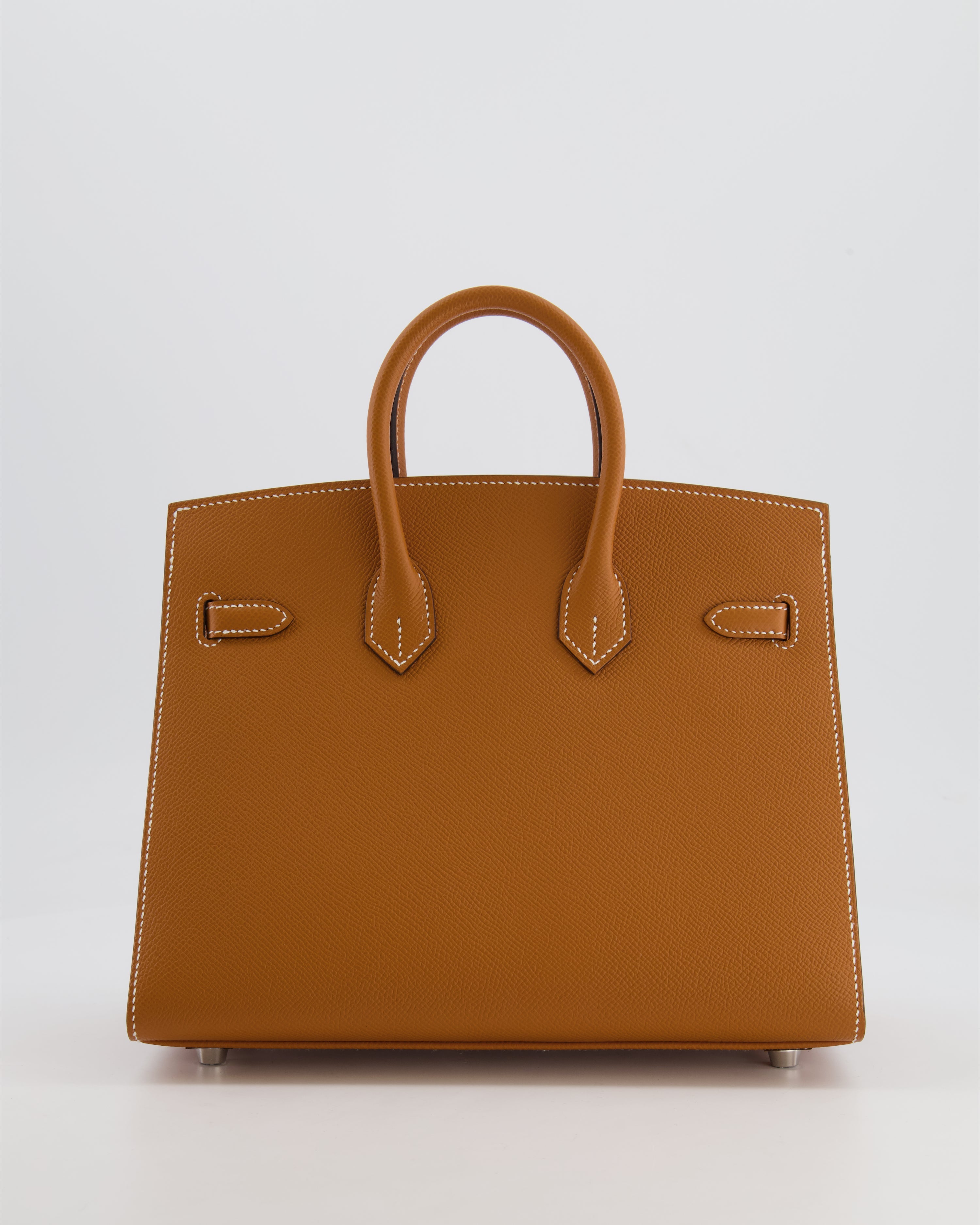 Hermès Birkin 25 Sellier Bag in Toffee Epsom Leather with Palladium Hardware