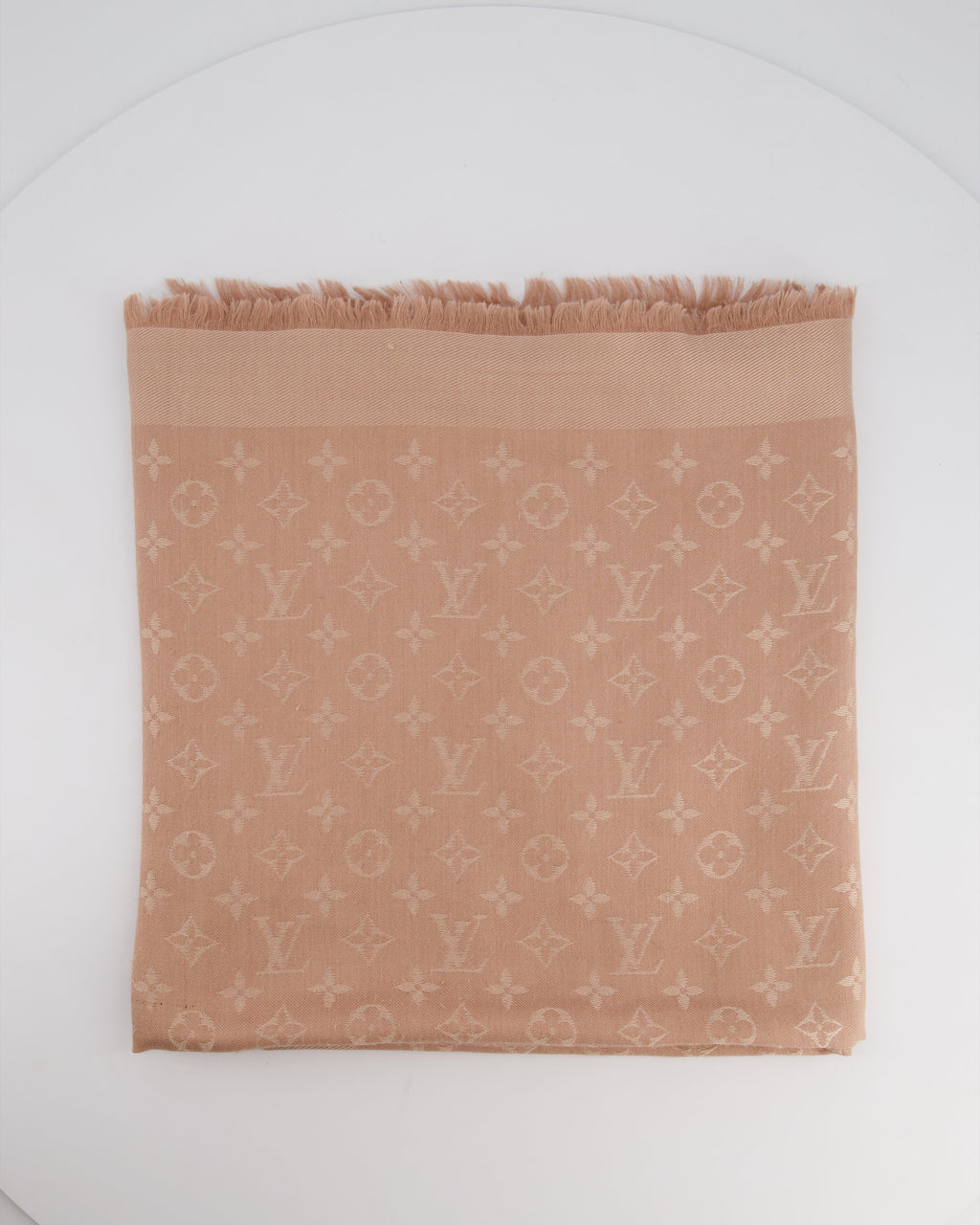 Louis Vuitton Pink Silk Monogram Shawl Size Size 142.5 cm x 142.5cm